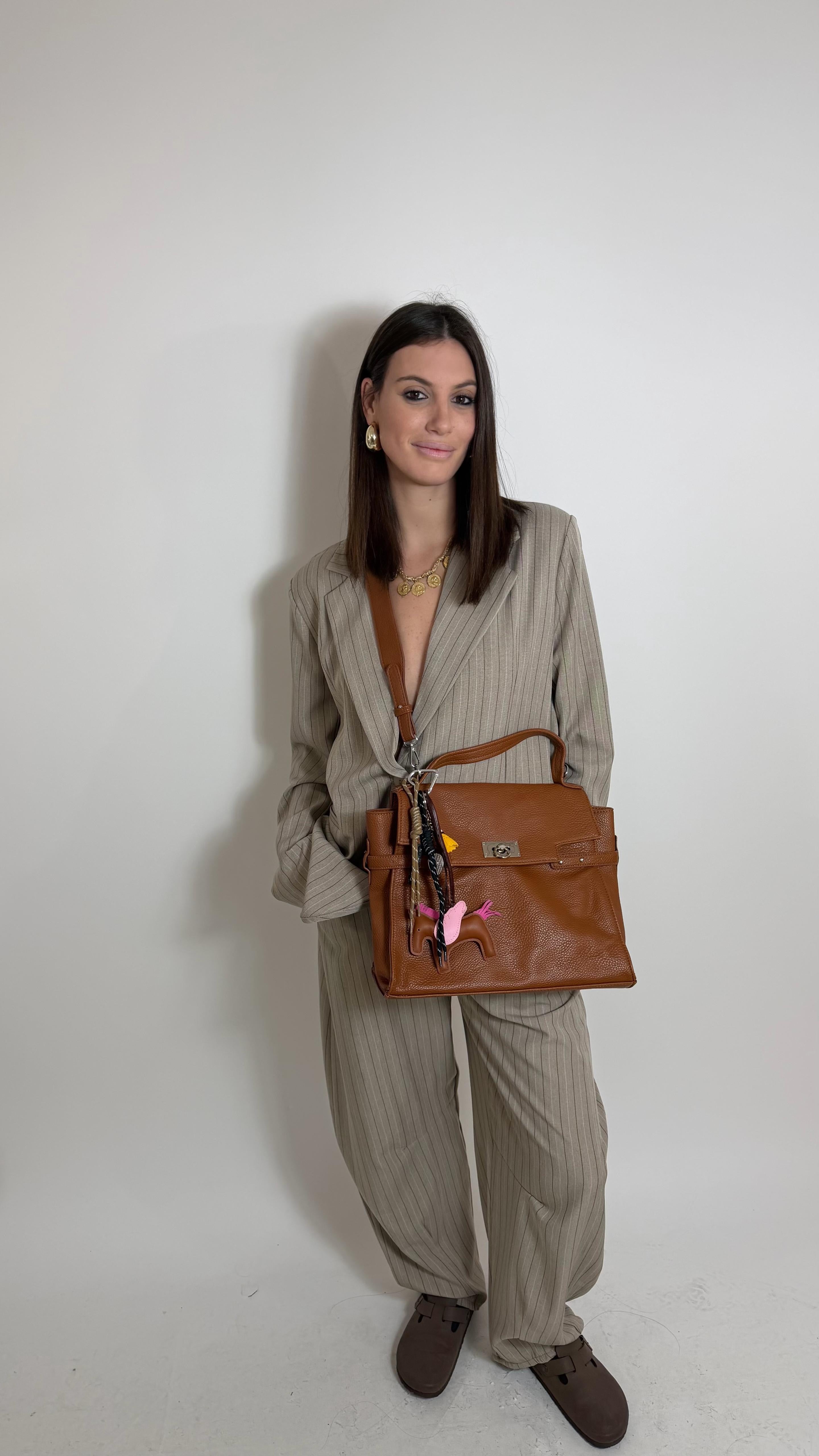 Bag Classy Twist Cuoio