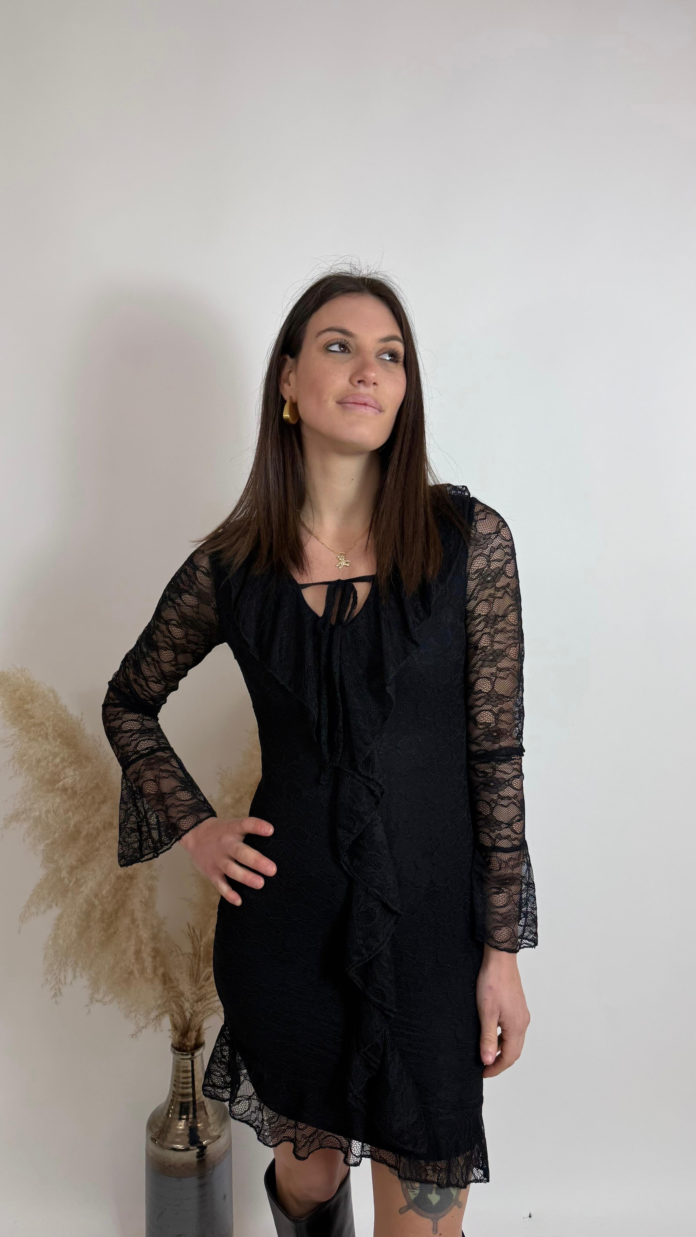 Minidress Lace Romance Nero