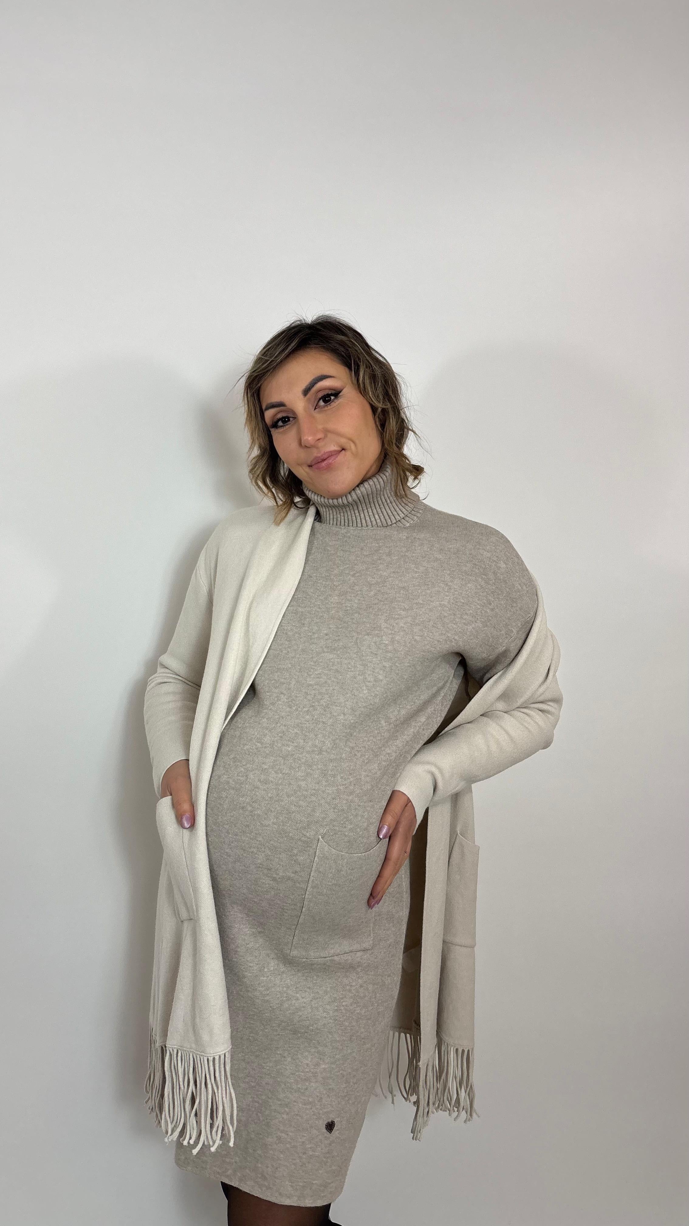 Cardigan Pocket Fringe Burro