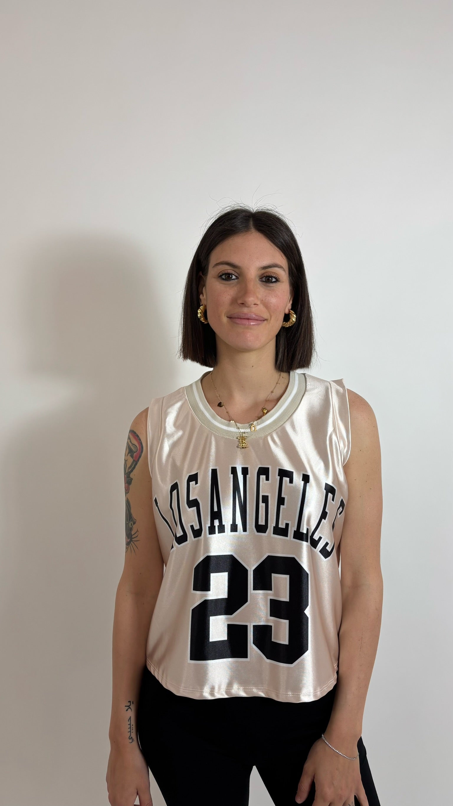 Canotta Basket Lace Champagne