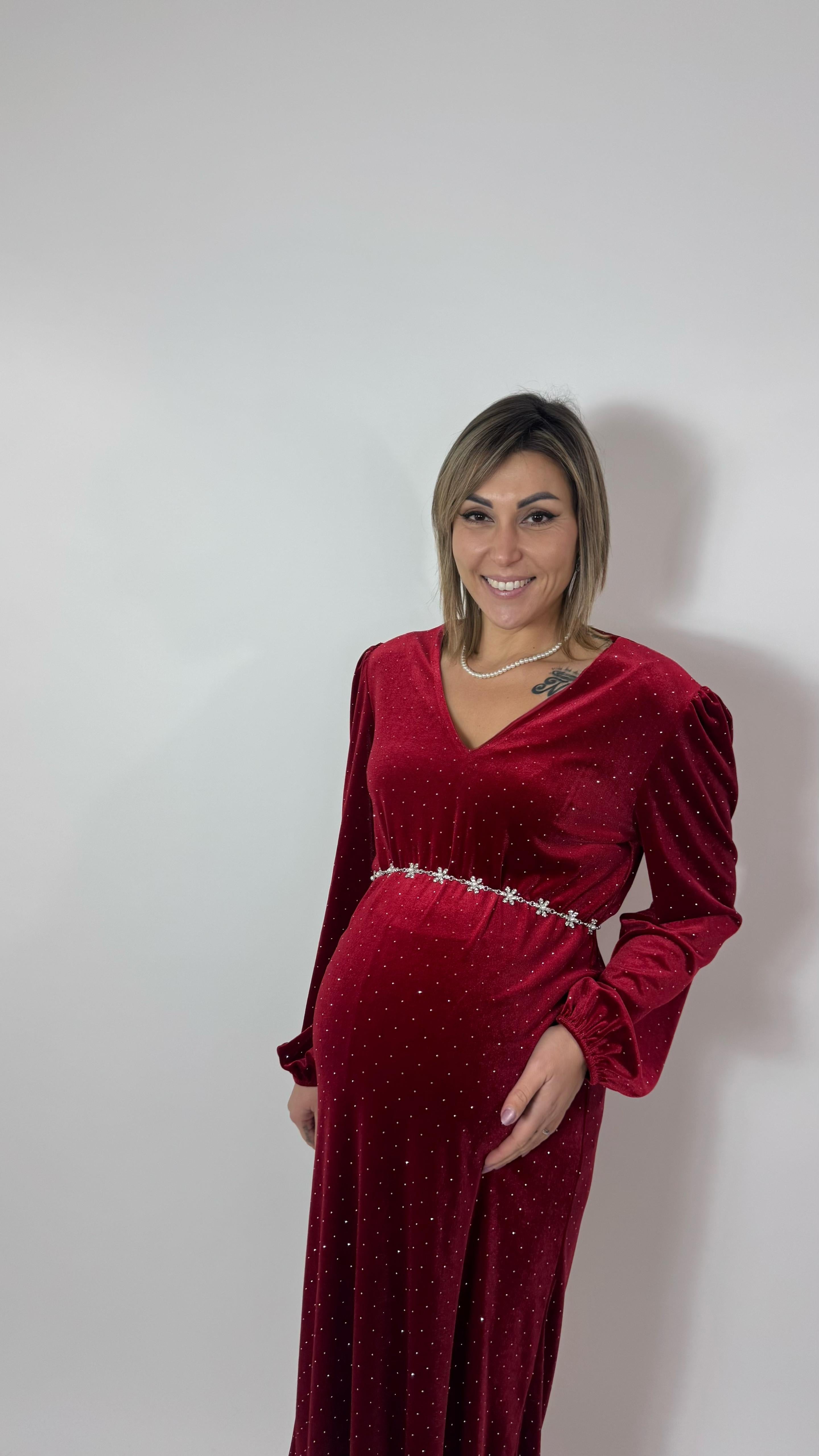 ✨Abito Velvet Sparkling Rosso