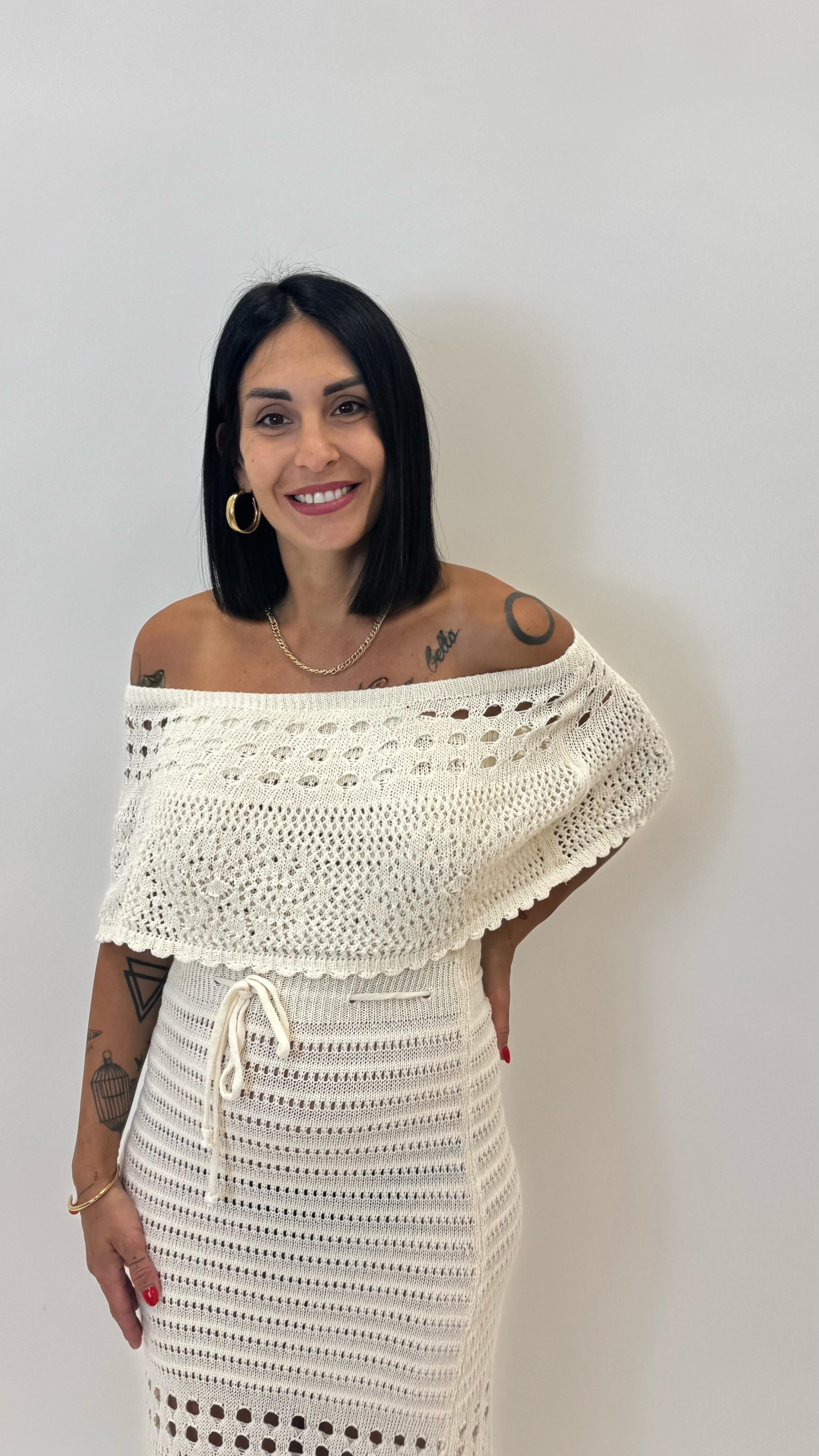 Abito Crochet Burro