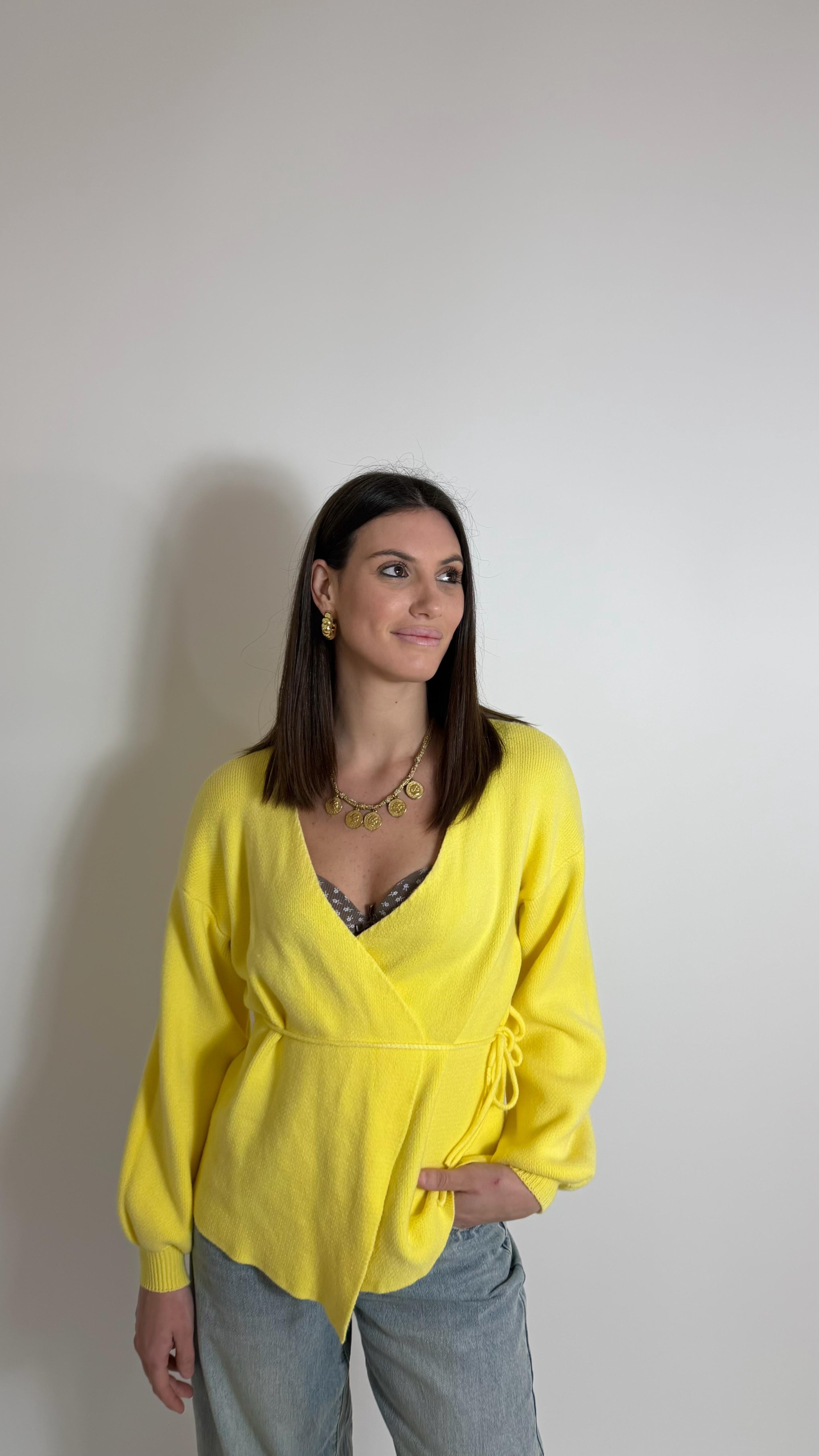 Cardigan Incrociatina Yellow