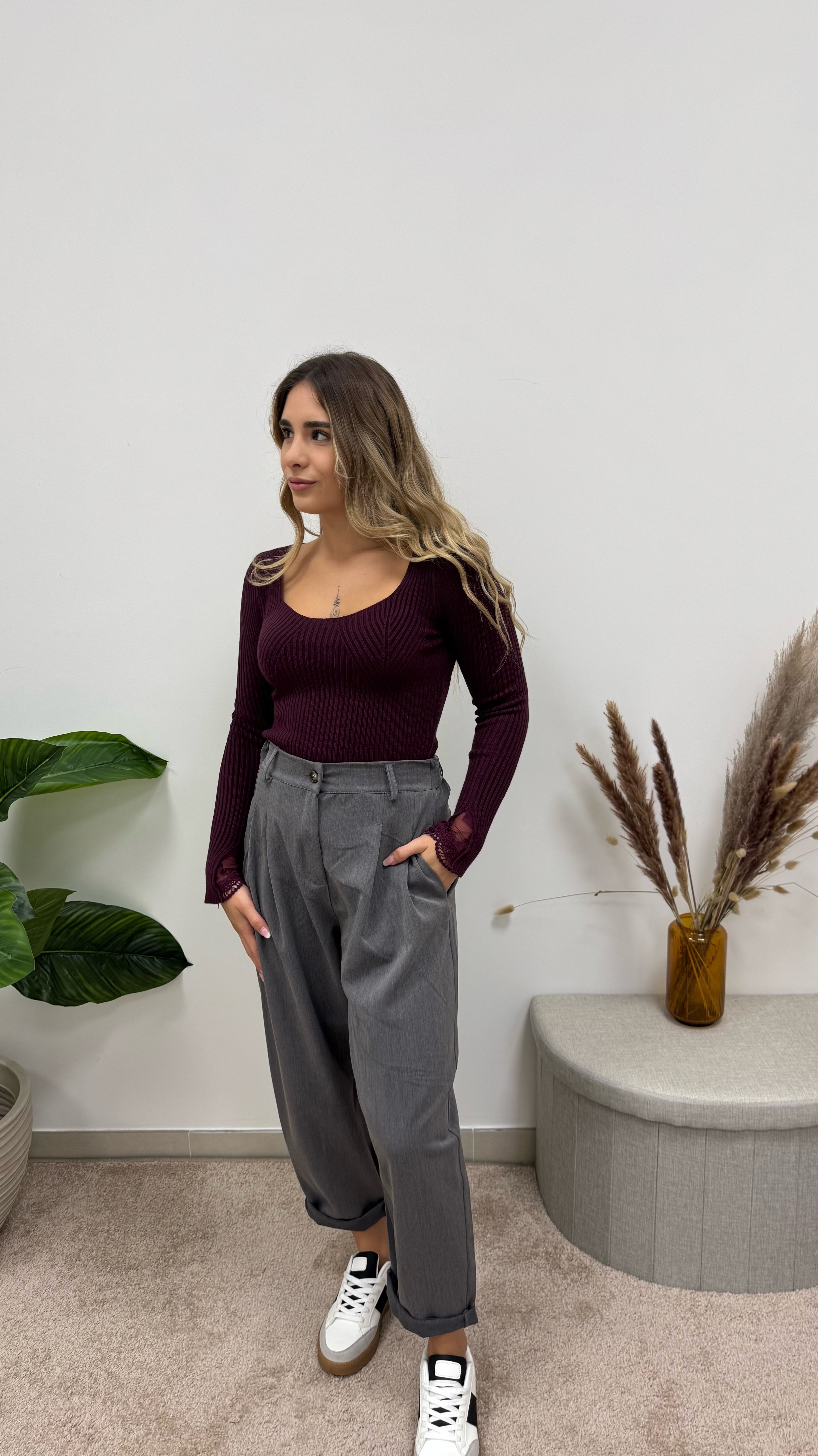 Pantalone Balloon Classic Grigio Piombo