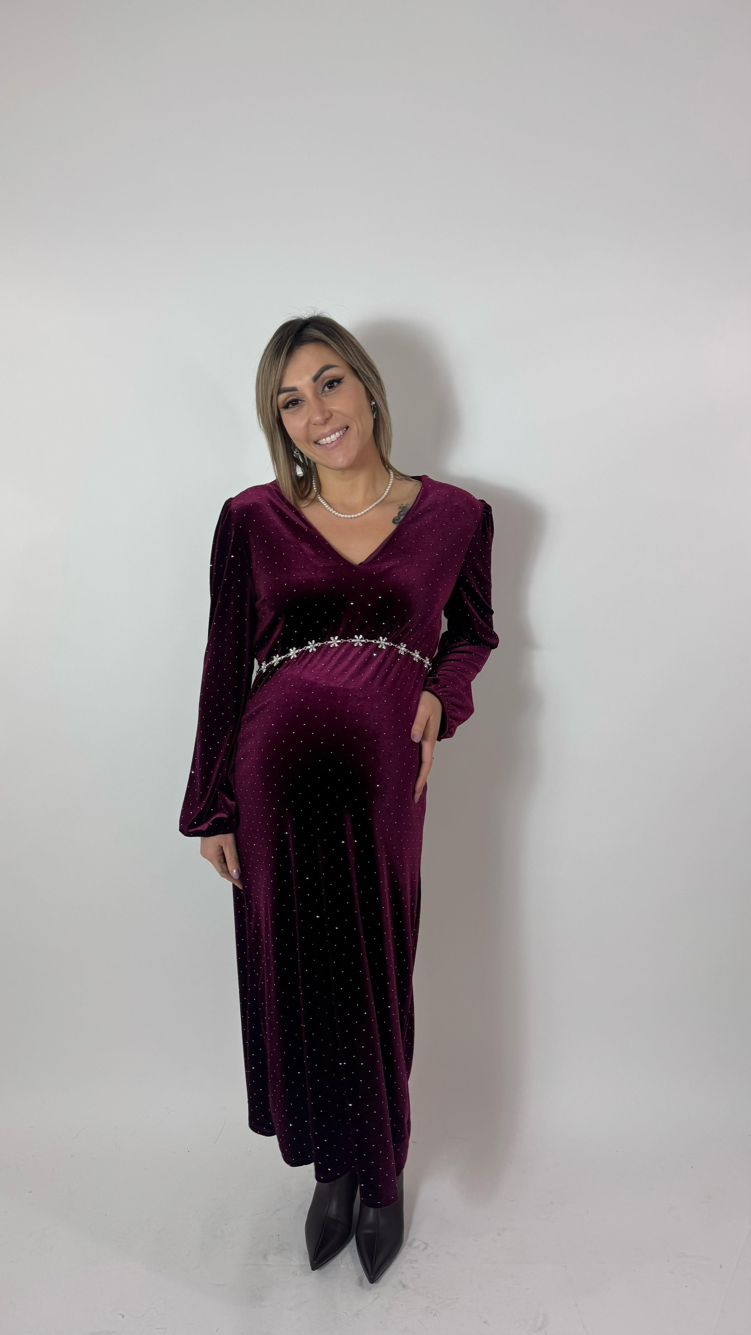 ✨Abito Velvet Sparkling Burgundy