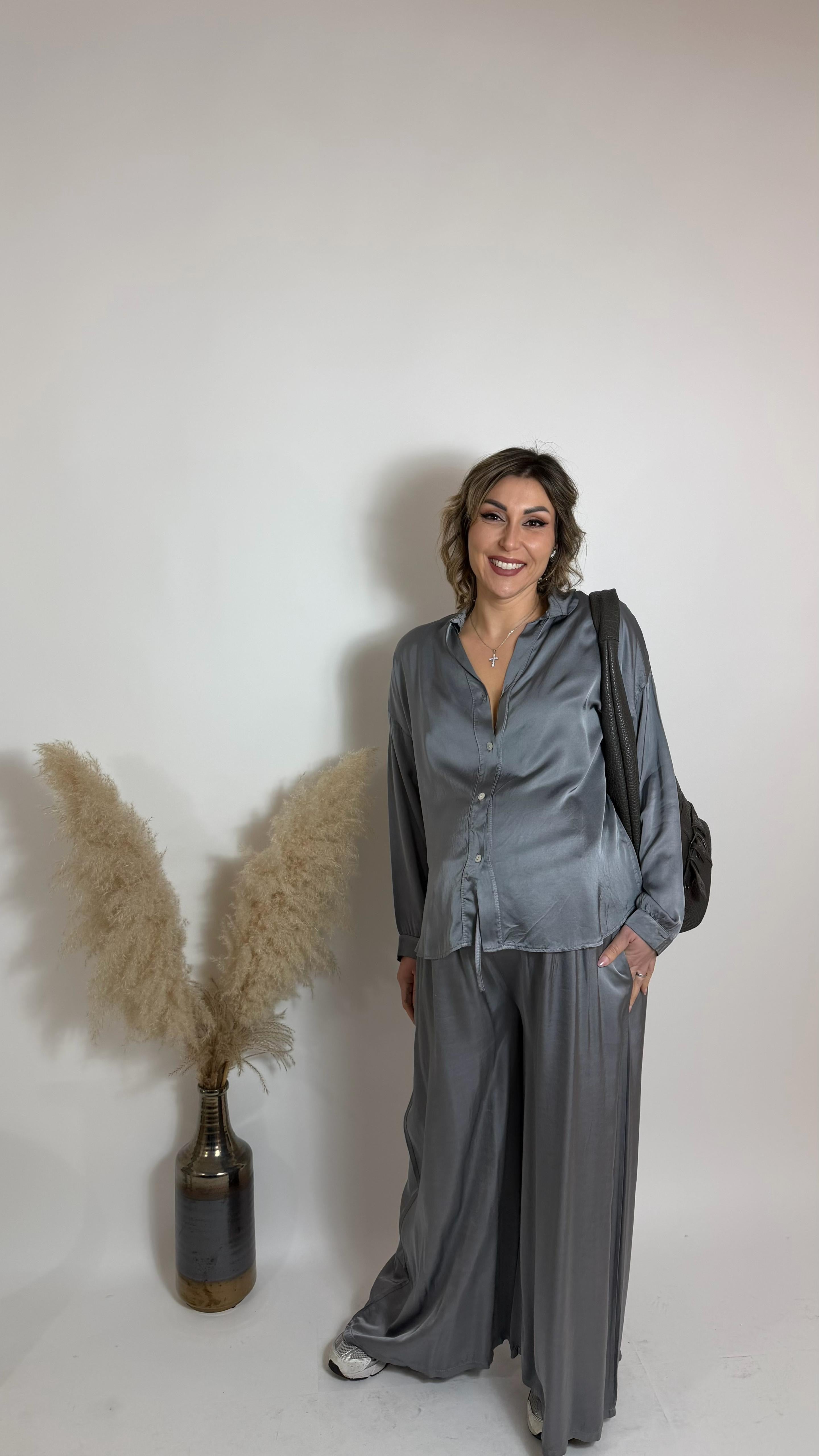 Mix & Match Set - Raso Di Viscosa - Piombo