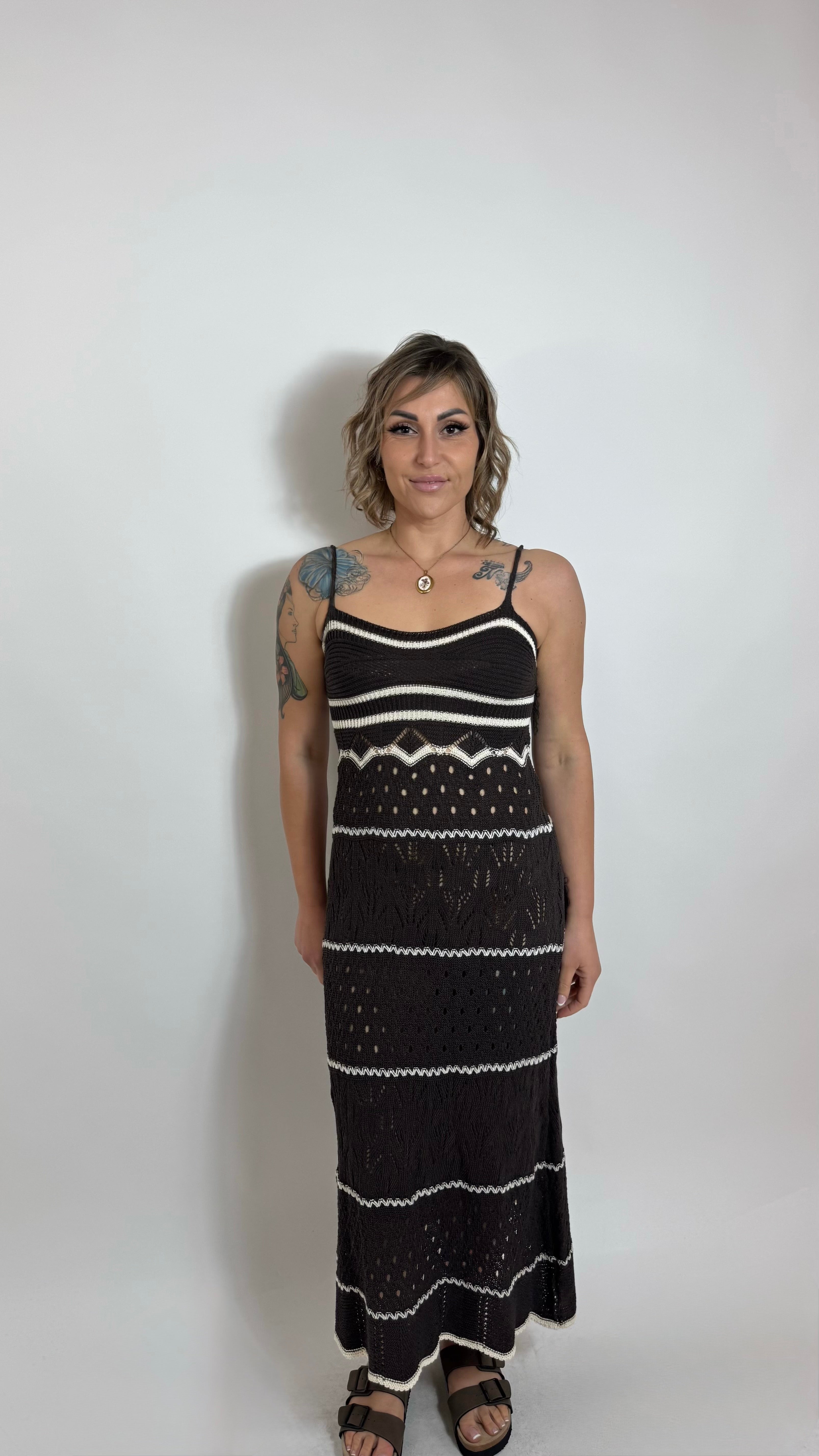 Abito Panarea Crochet Choco