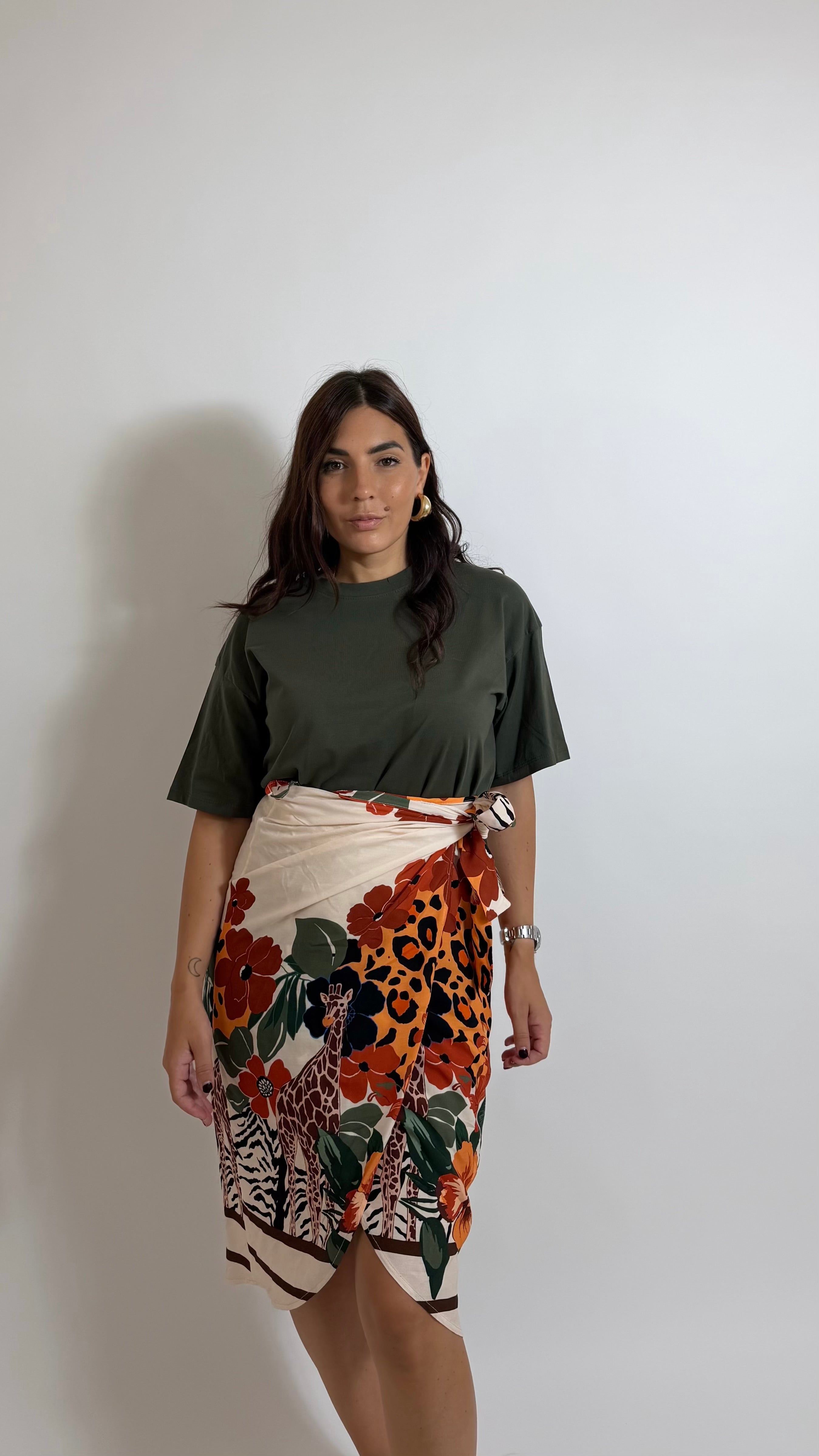 Gonna Pareo Midi Kenya White