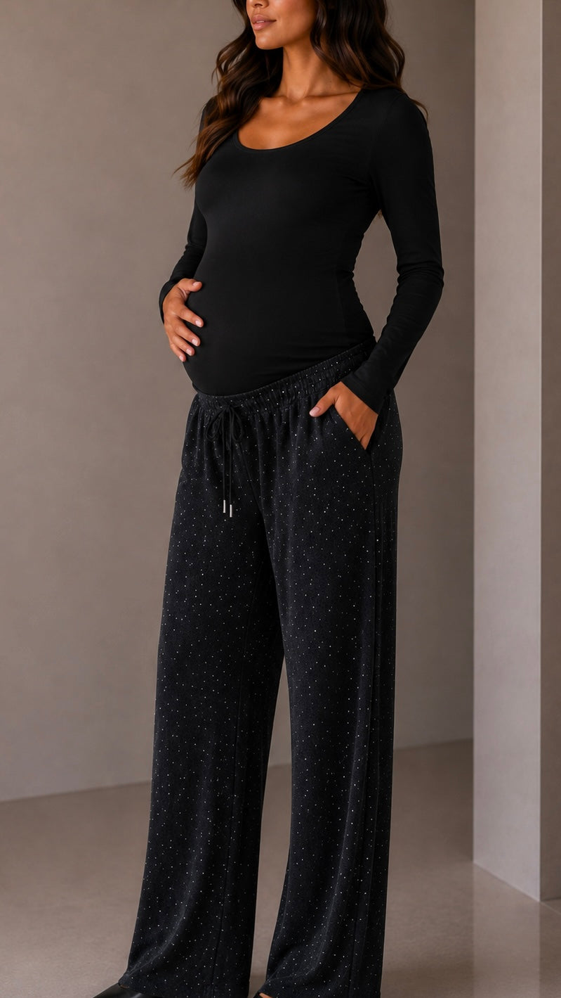 Panta palazzo Sparkle Nero