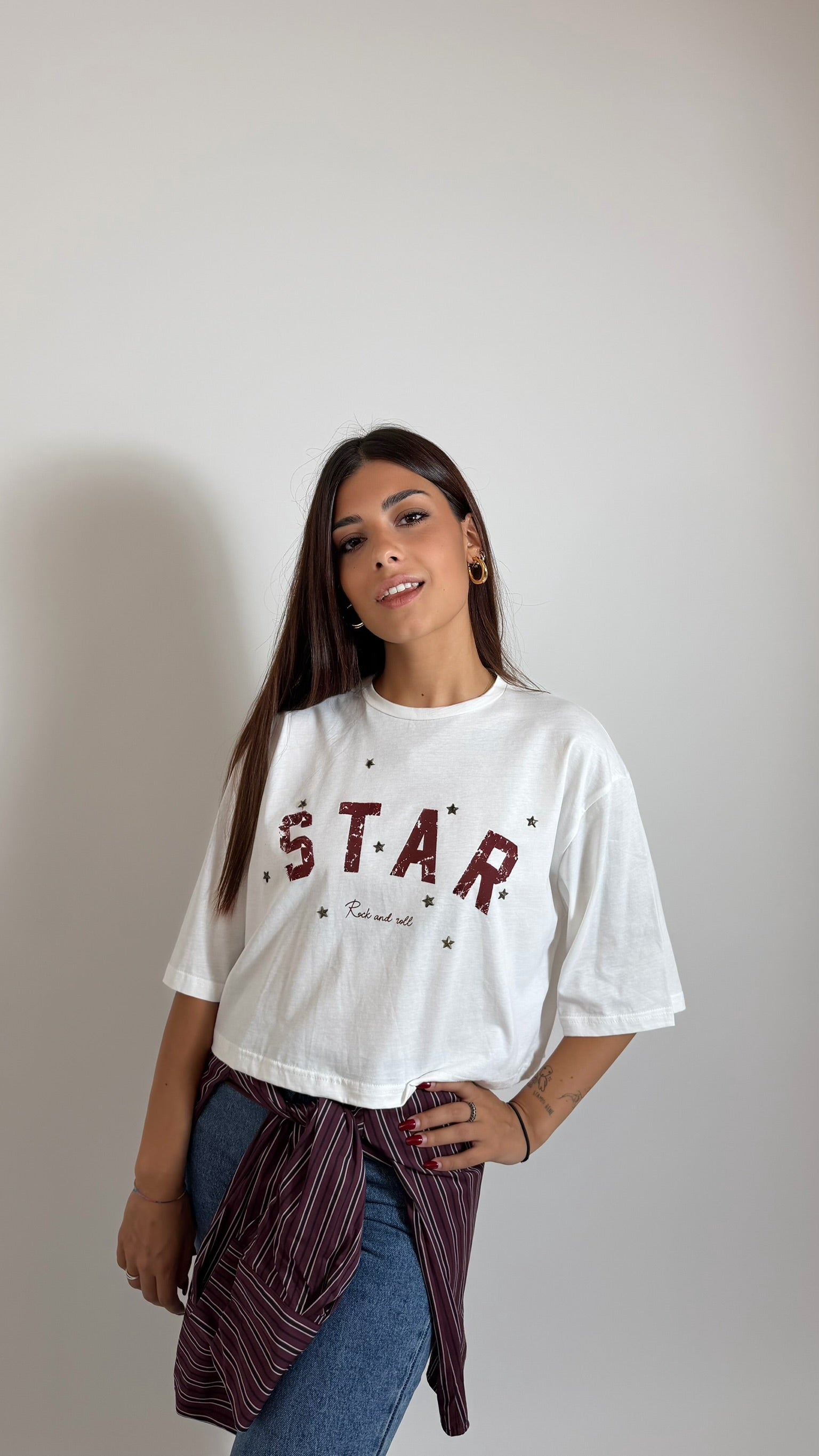T-Shirt Star Rock Bianca