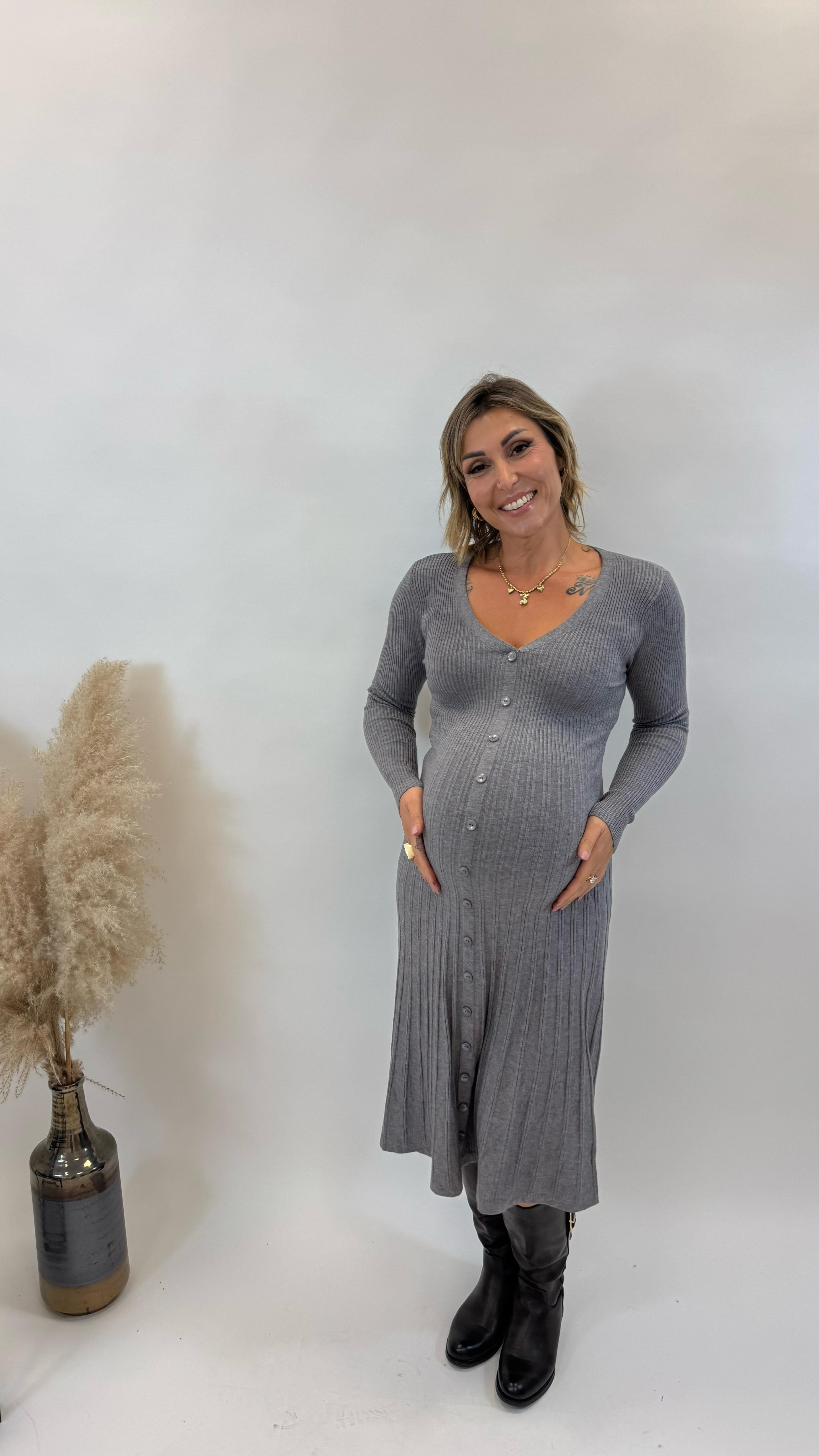 Abito Gala Grigio Perla