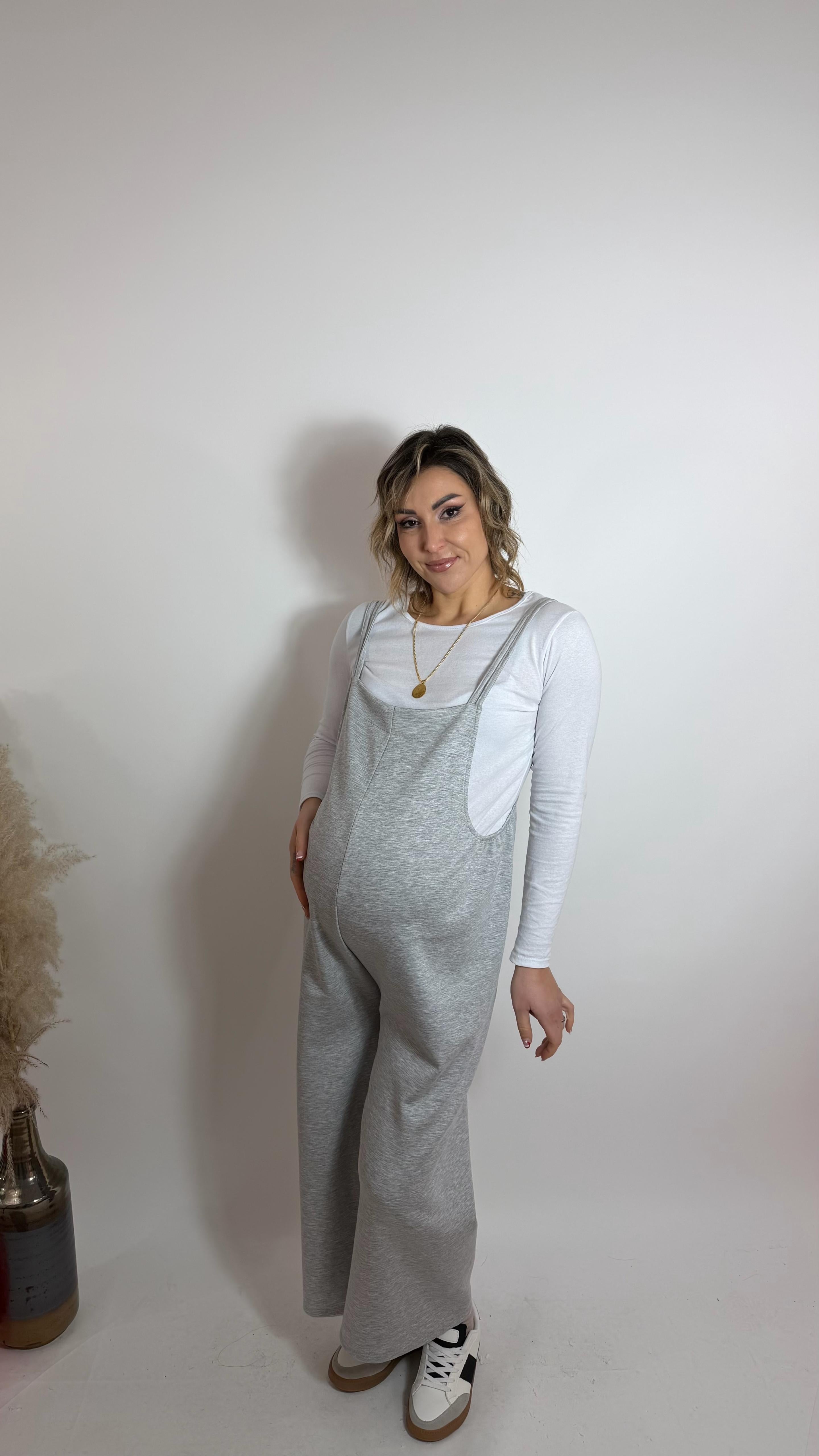 Salopette Comfy-Urban Grigio Perla