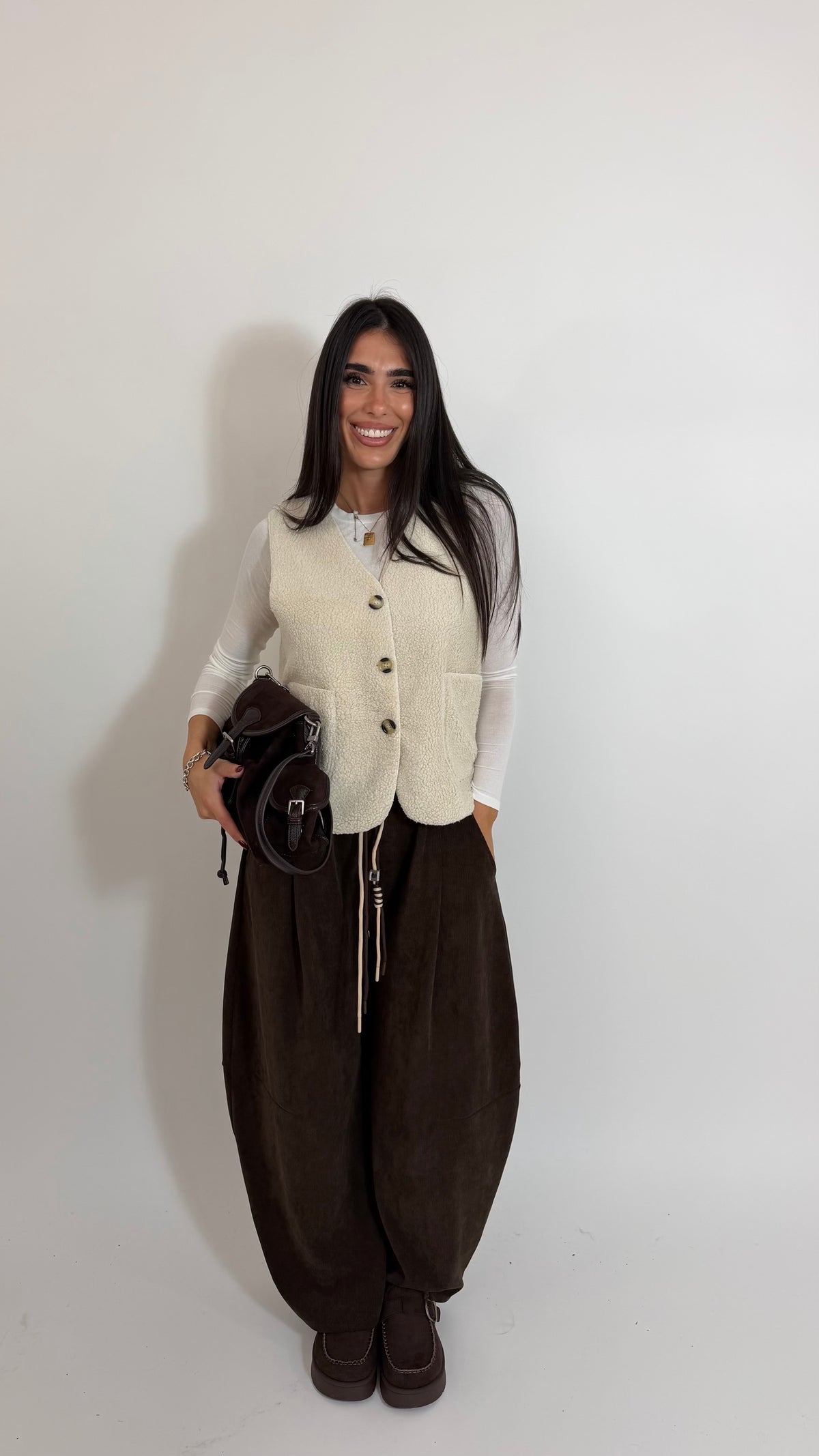 Gilet Teddy Soft Burro