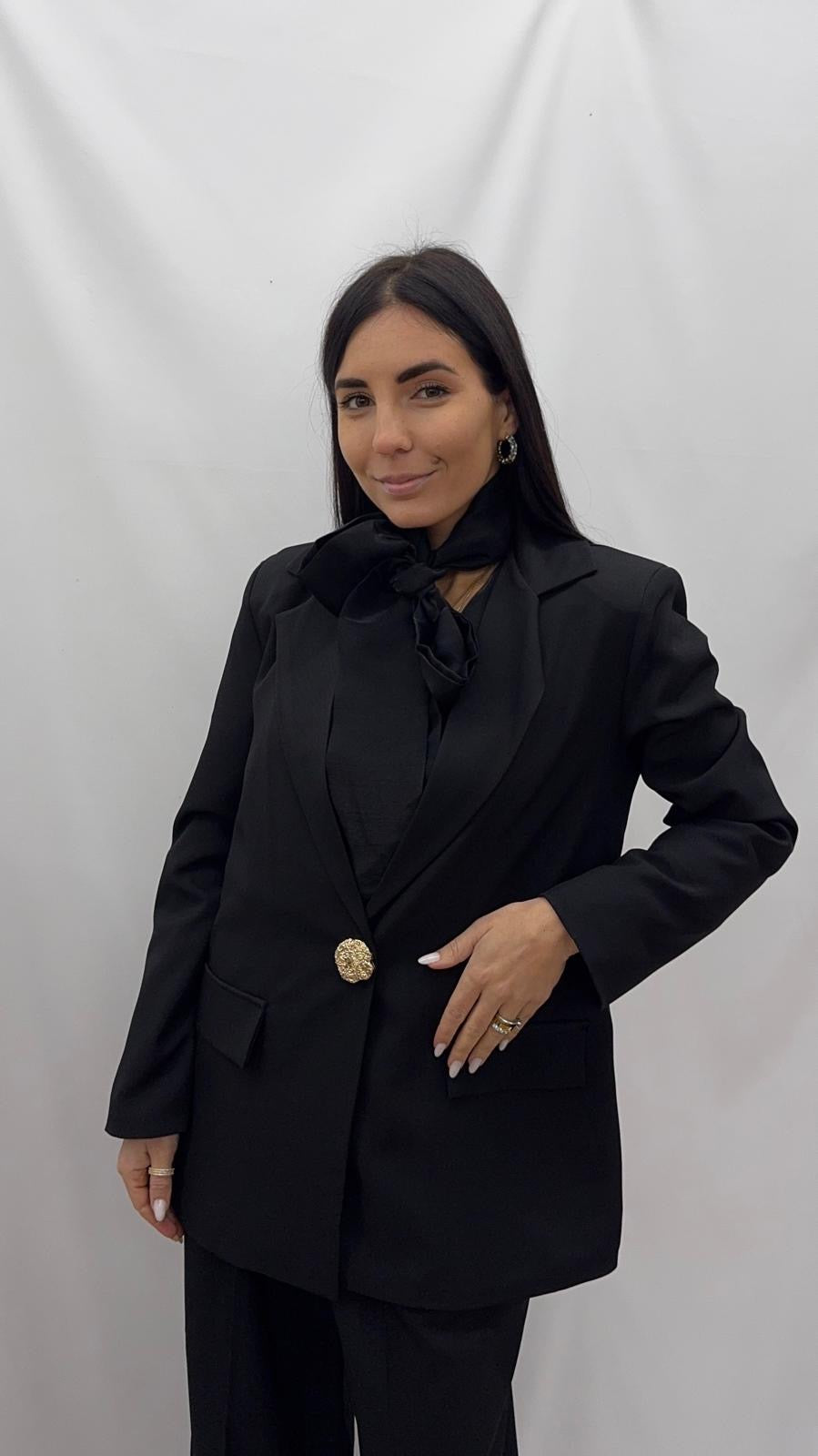 Giacca Monobottone Spilla Gold