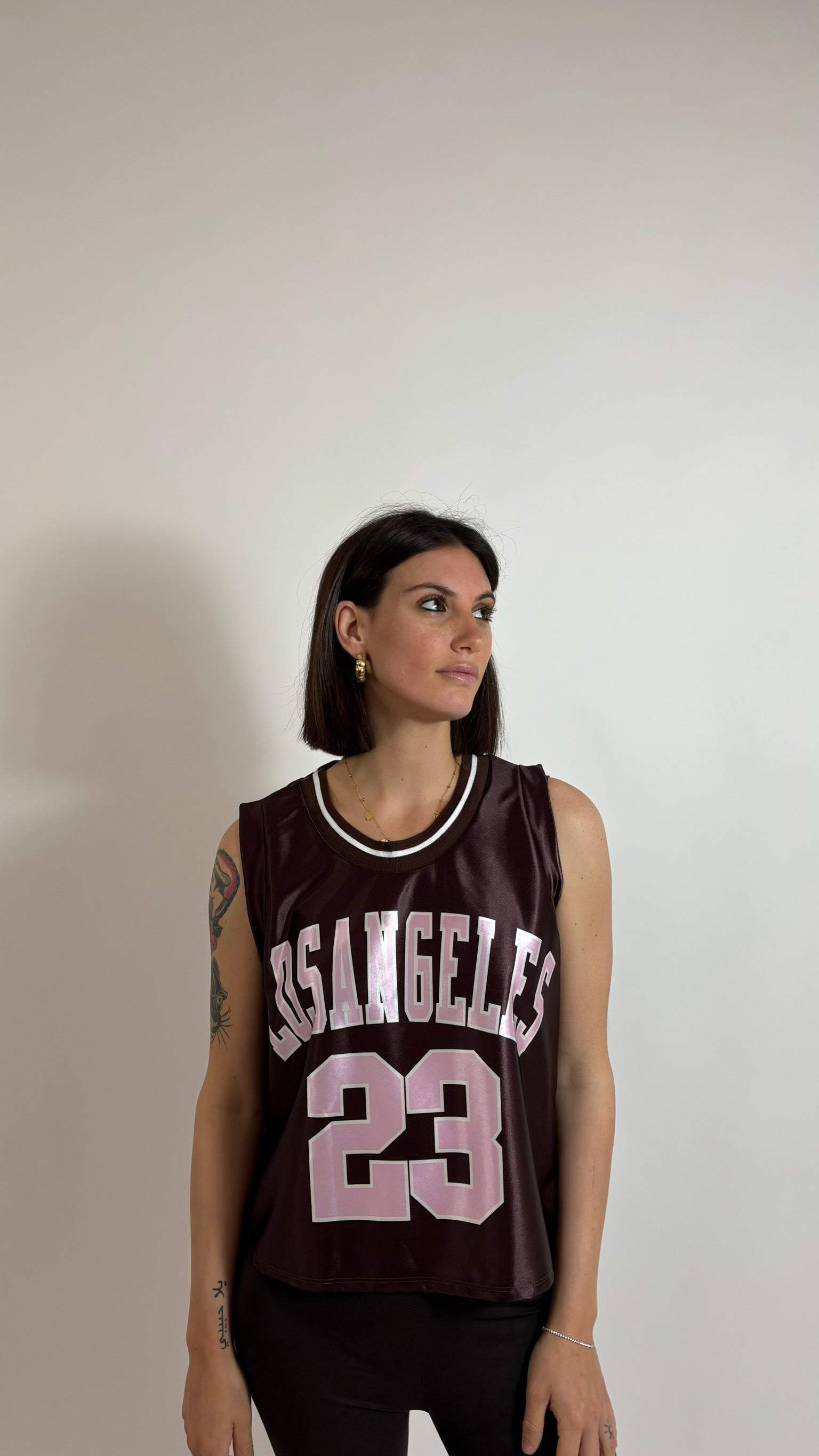 Canotta Basket Lace Choco