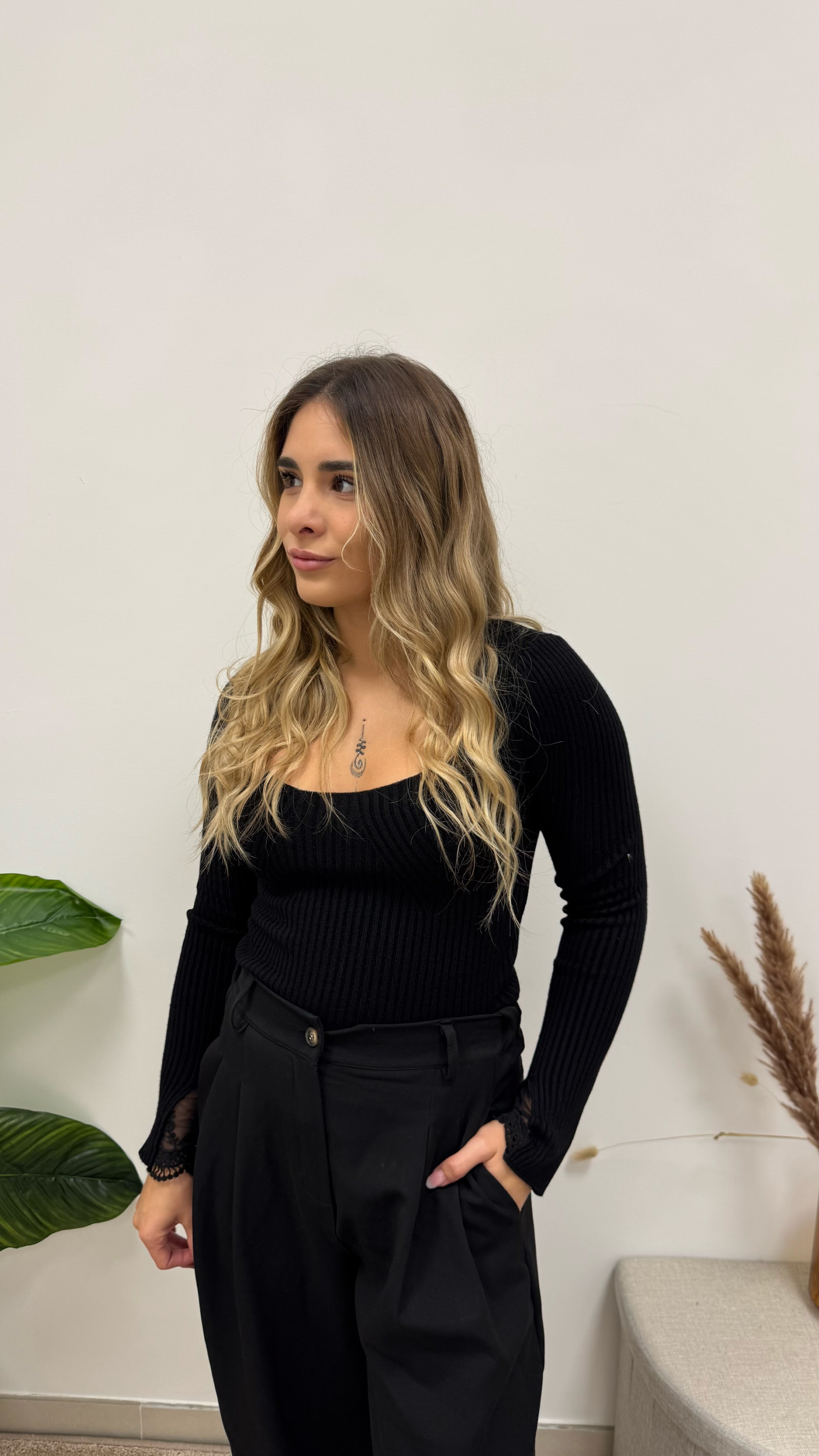 Pantalone Soft Tapered Nero