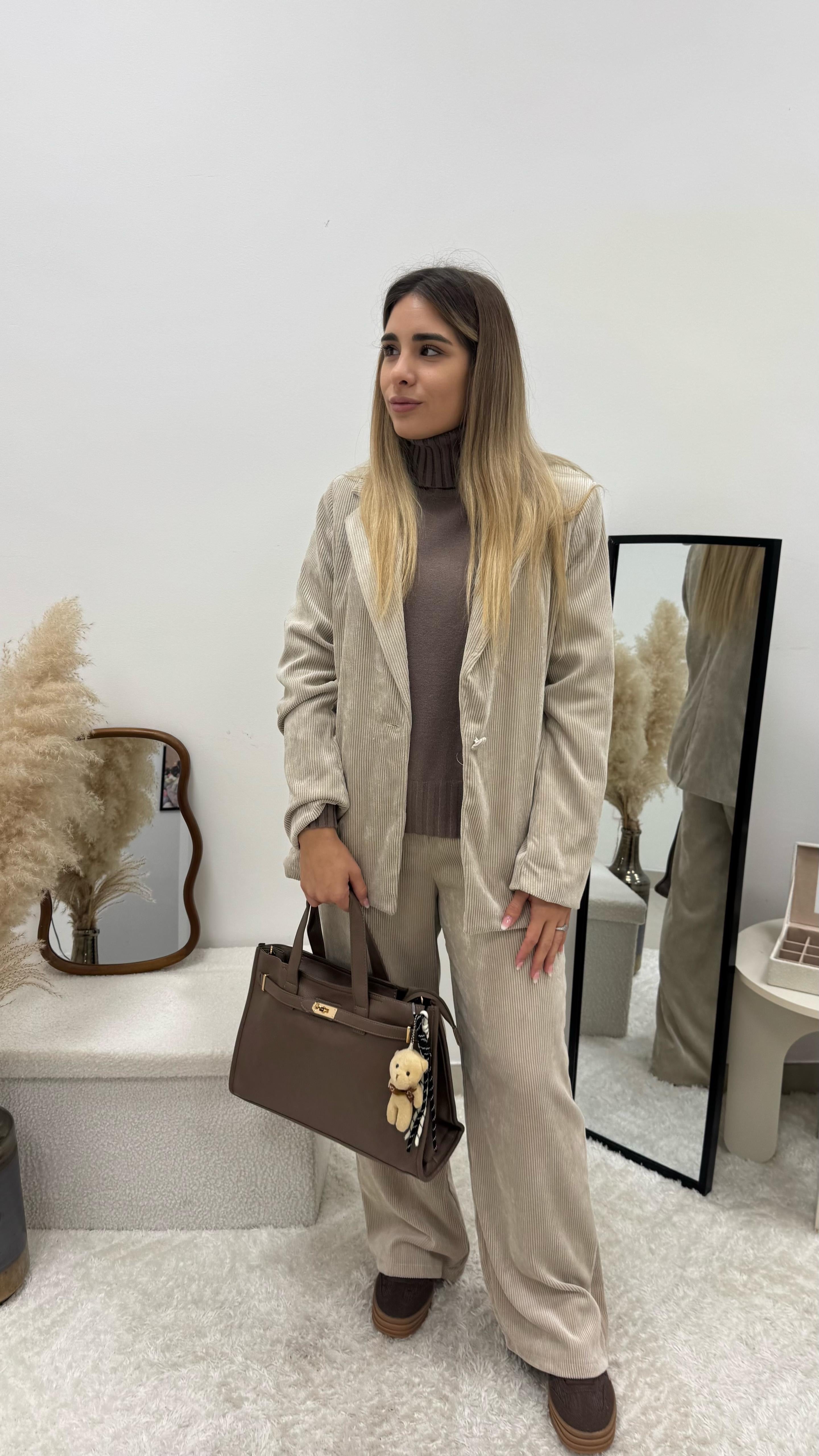 Tailleur Suede Coste Ecru