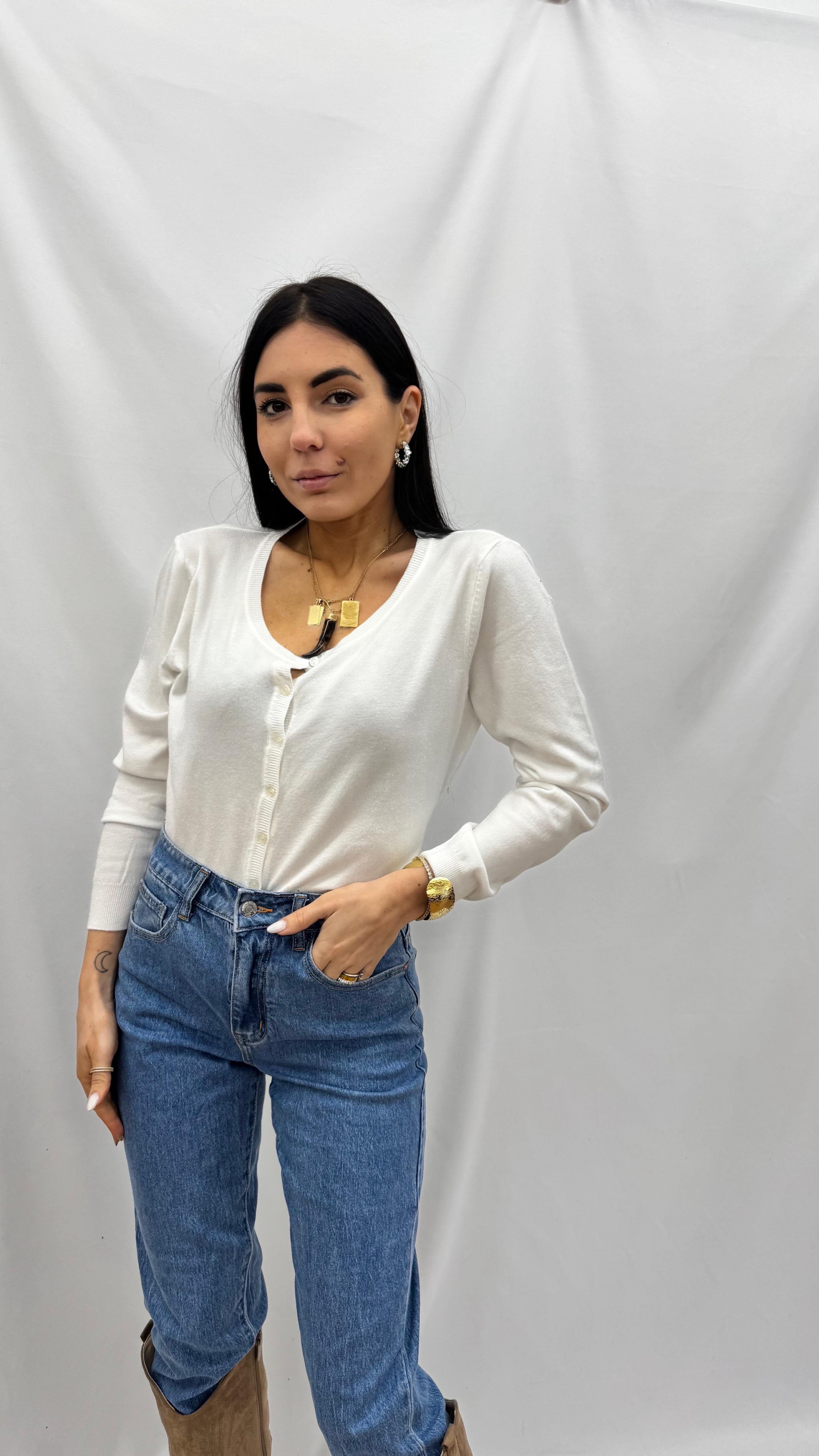 Pull Be You Bottoncini Bianco