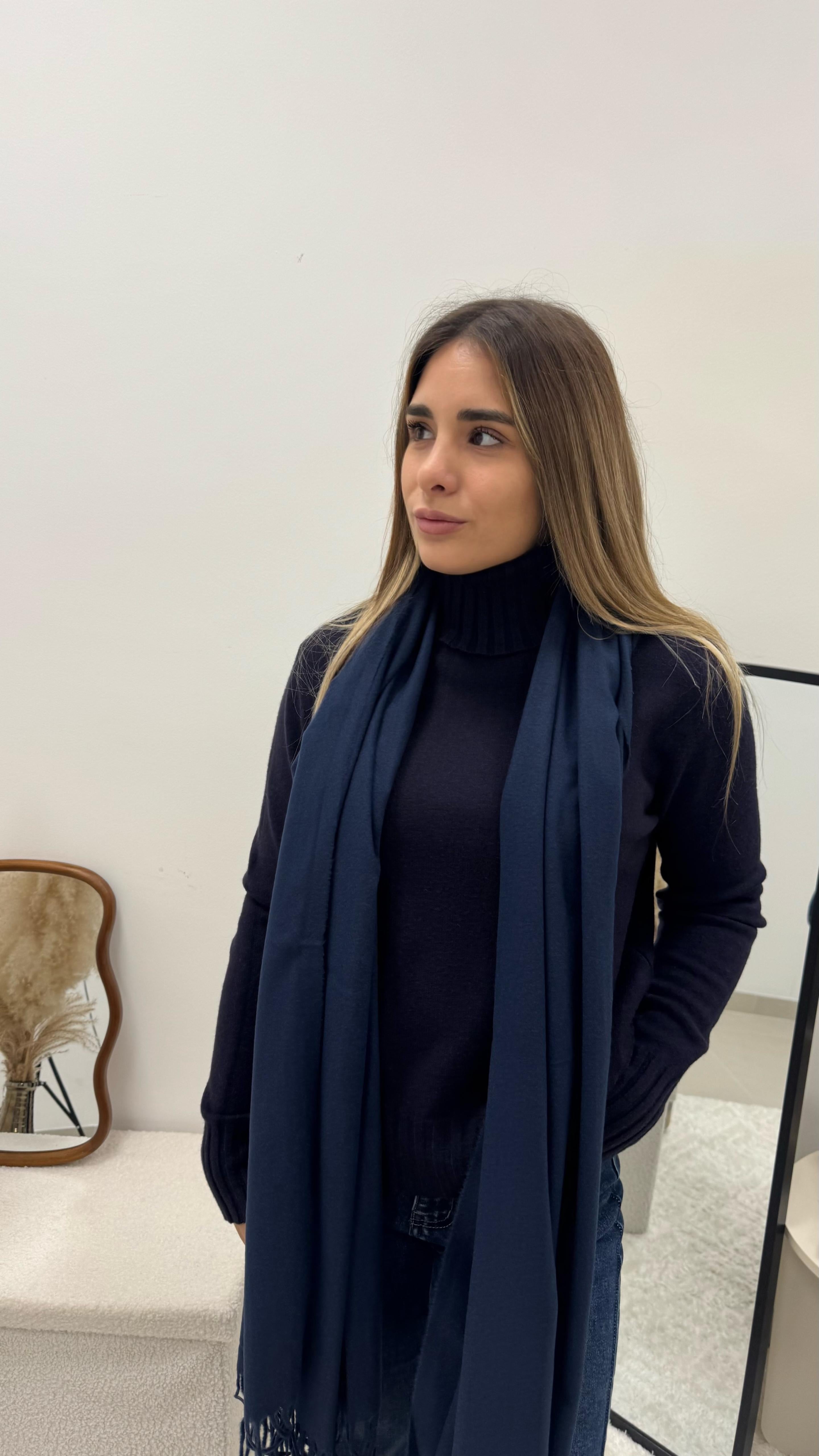 Sciarpa Basic Blu Notte