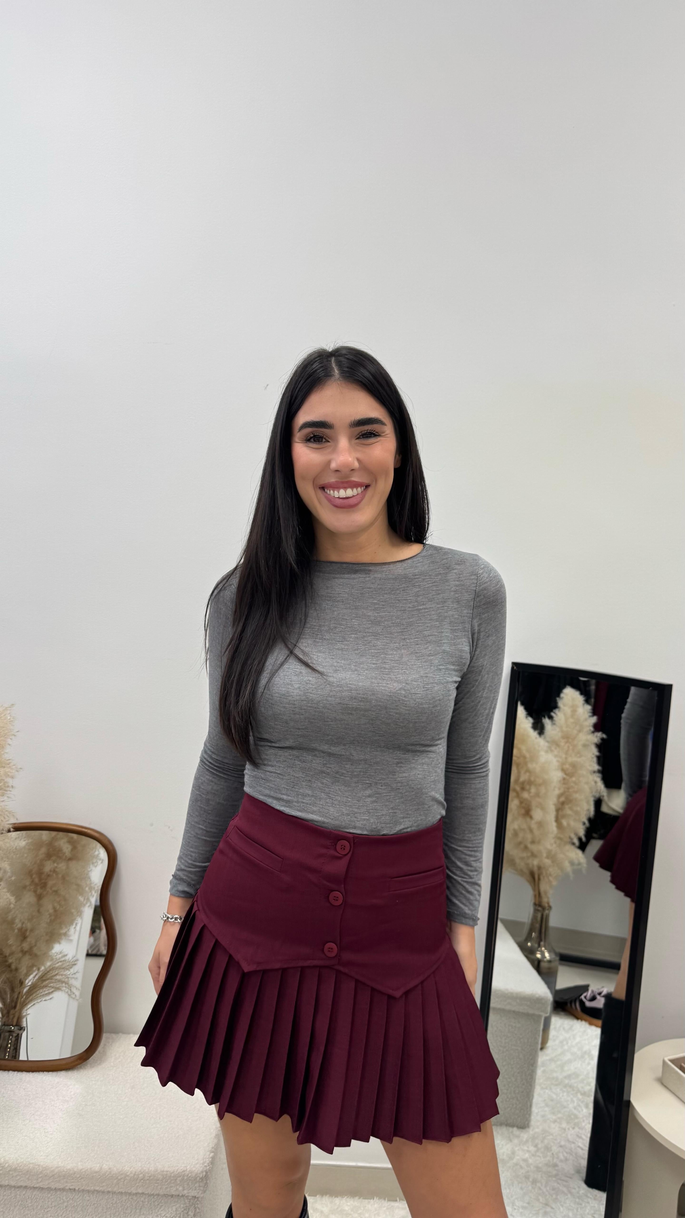 Mini City College Burgundy