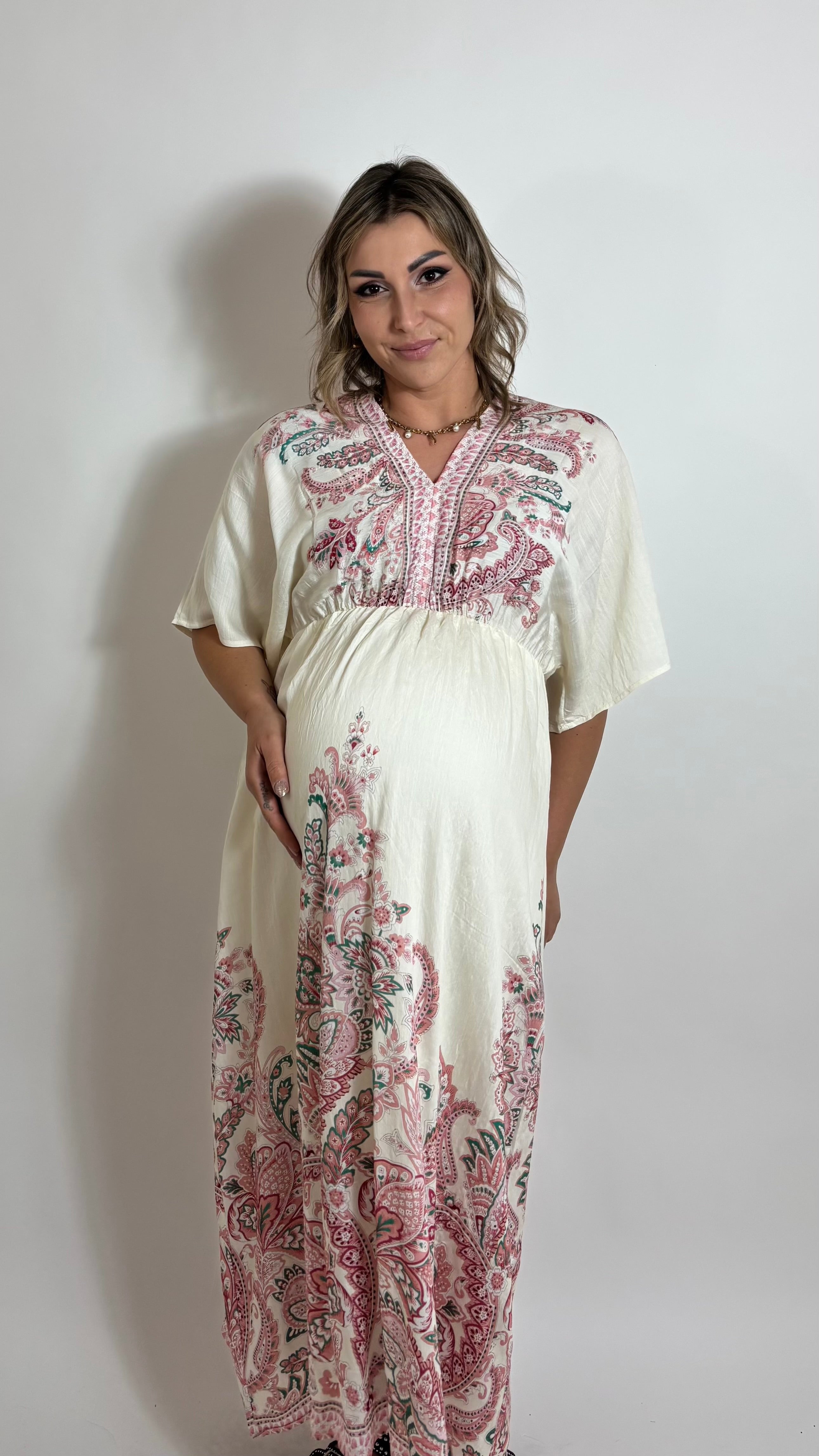 Abito Kashmir Kaftano Pink