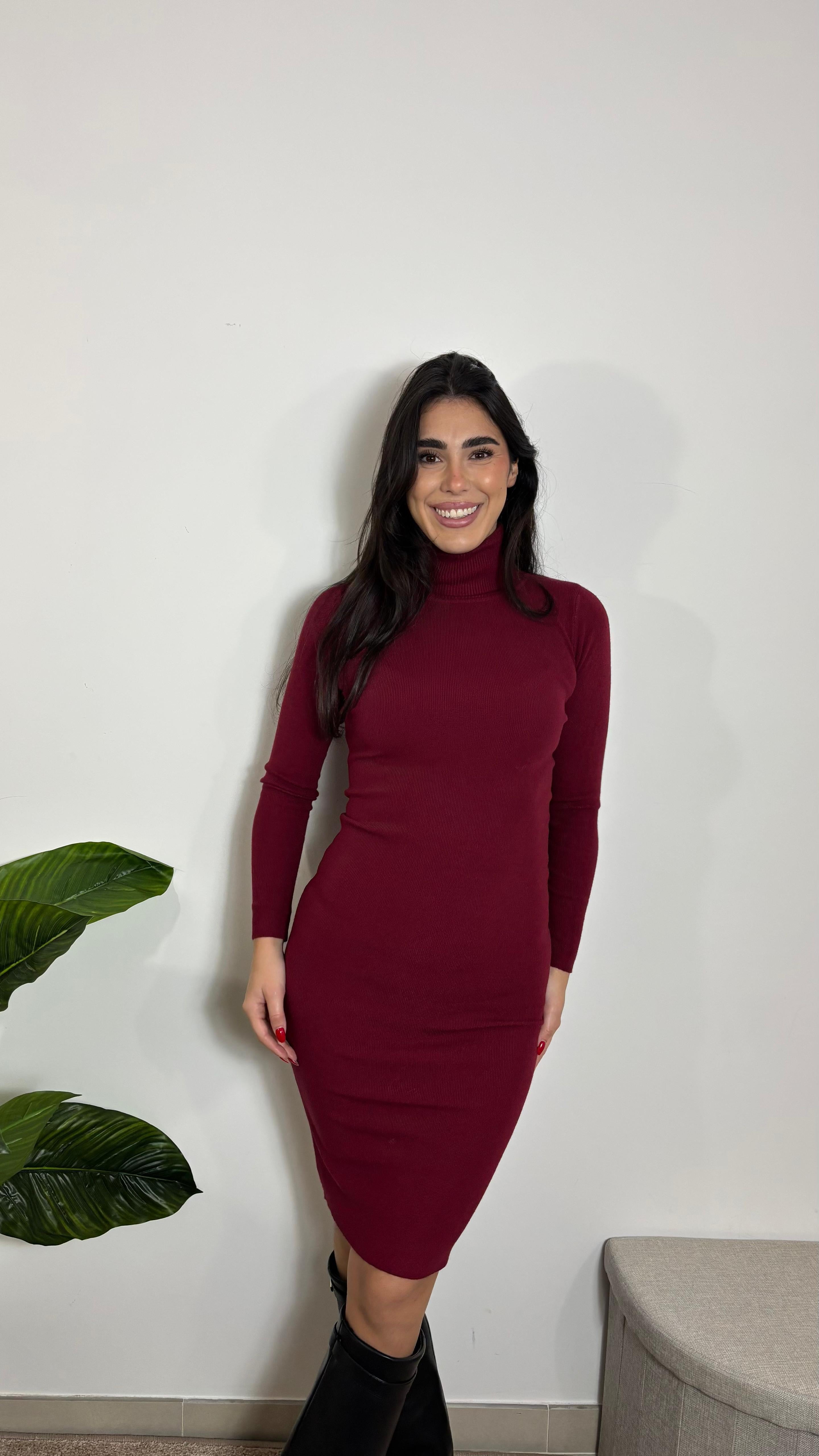 Abito Joel Mini Burgundy