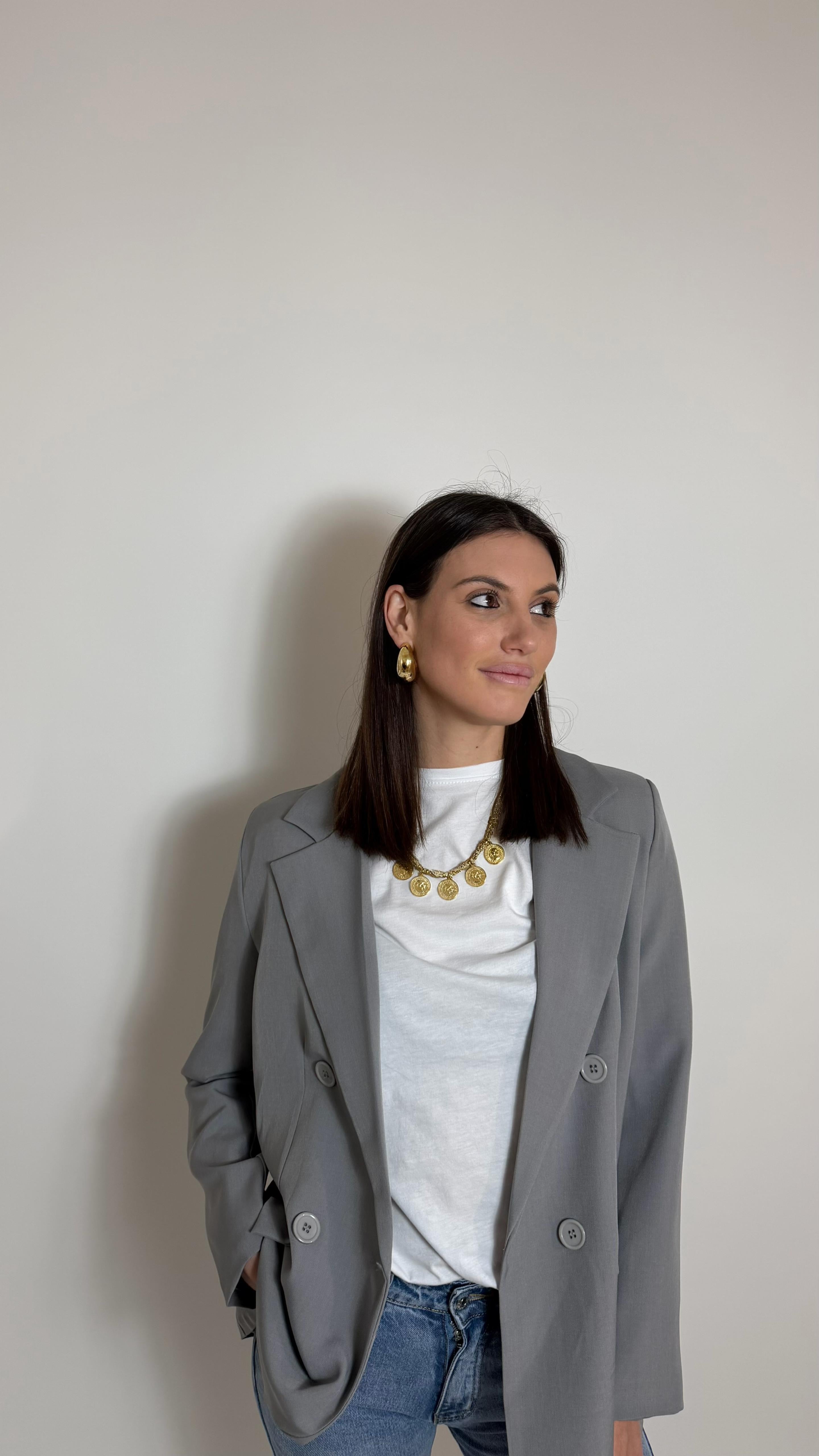 Giacca Doppiopetto Grigia