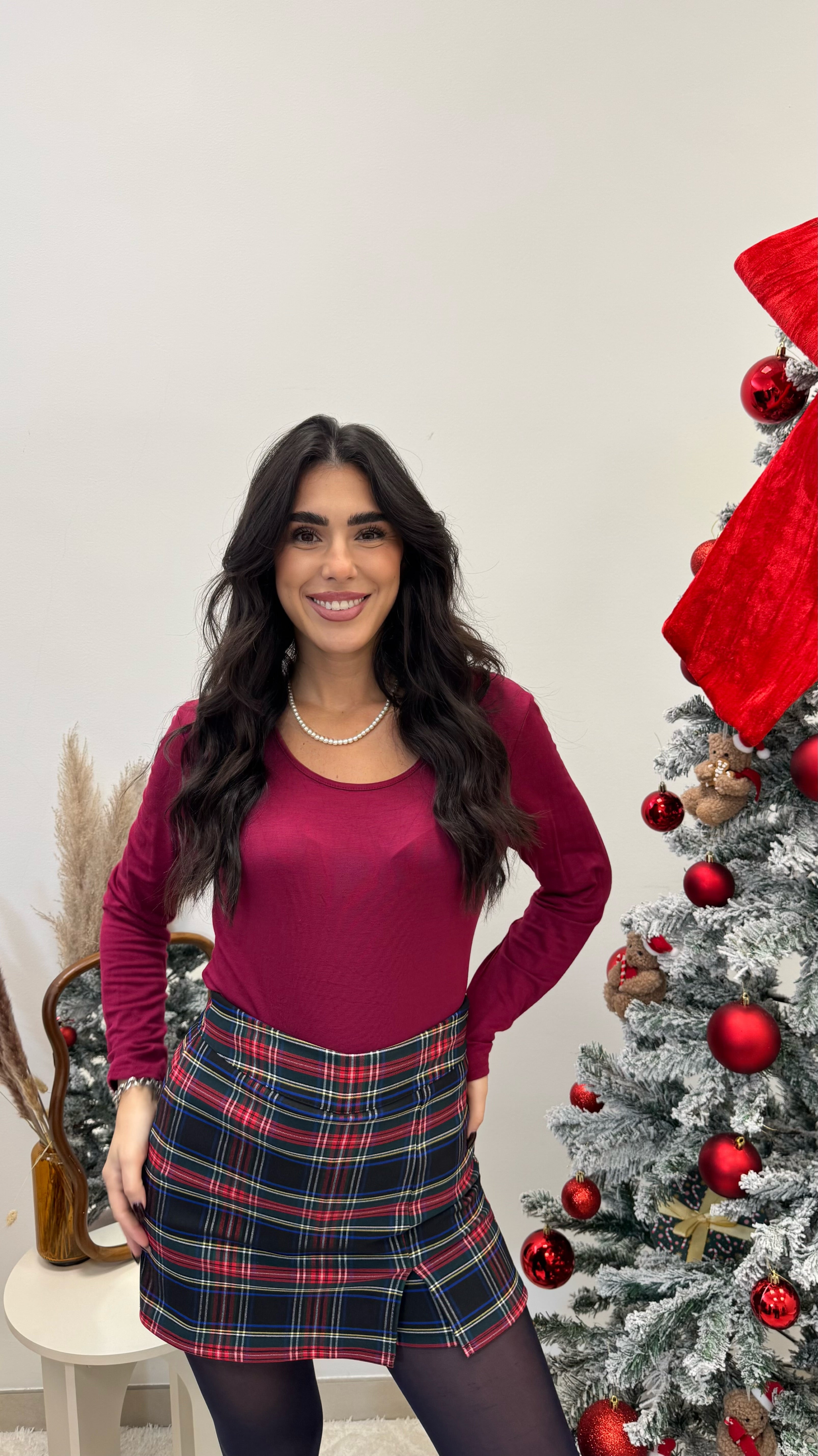 🎄Gonna Pantaloncino Tartan Blu