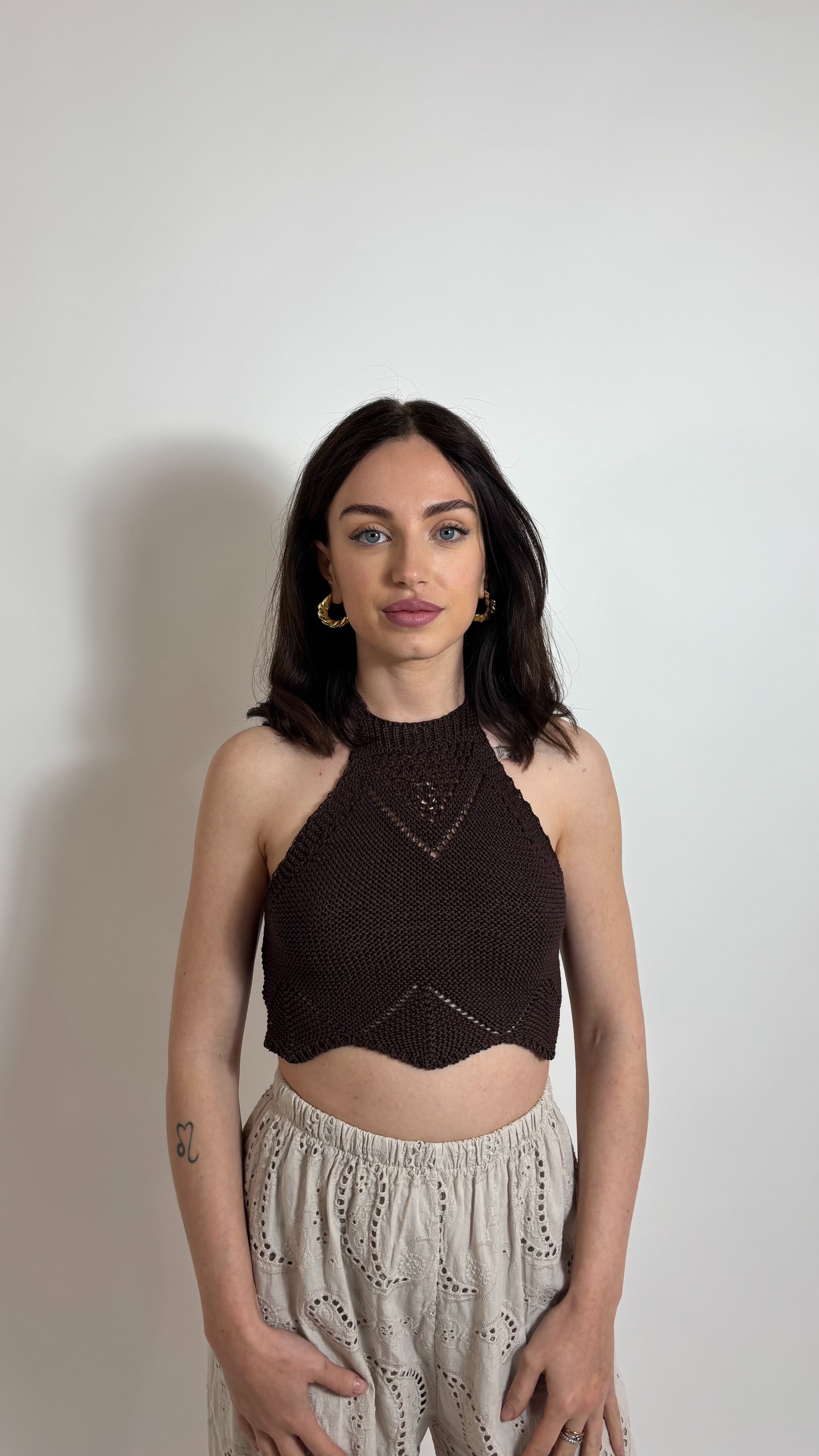 Top Crochet Panarea Choco