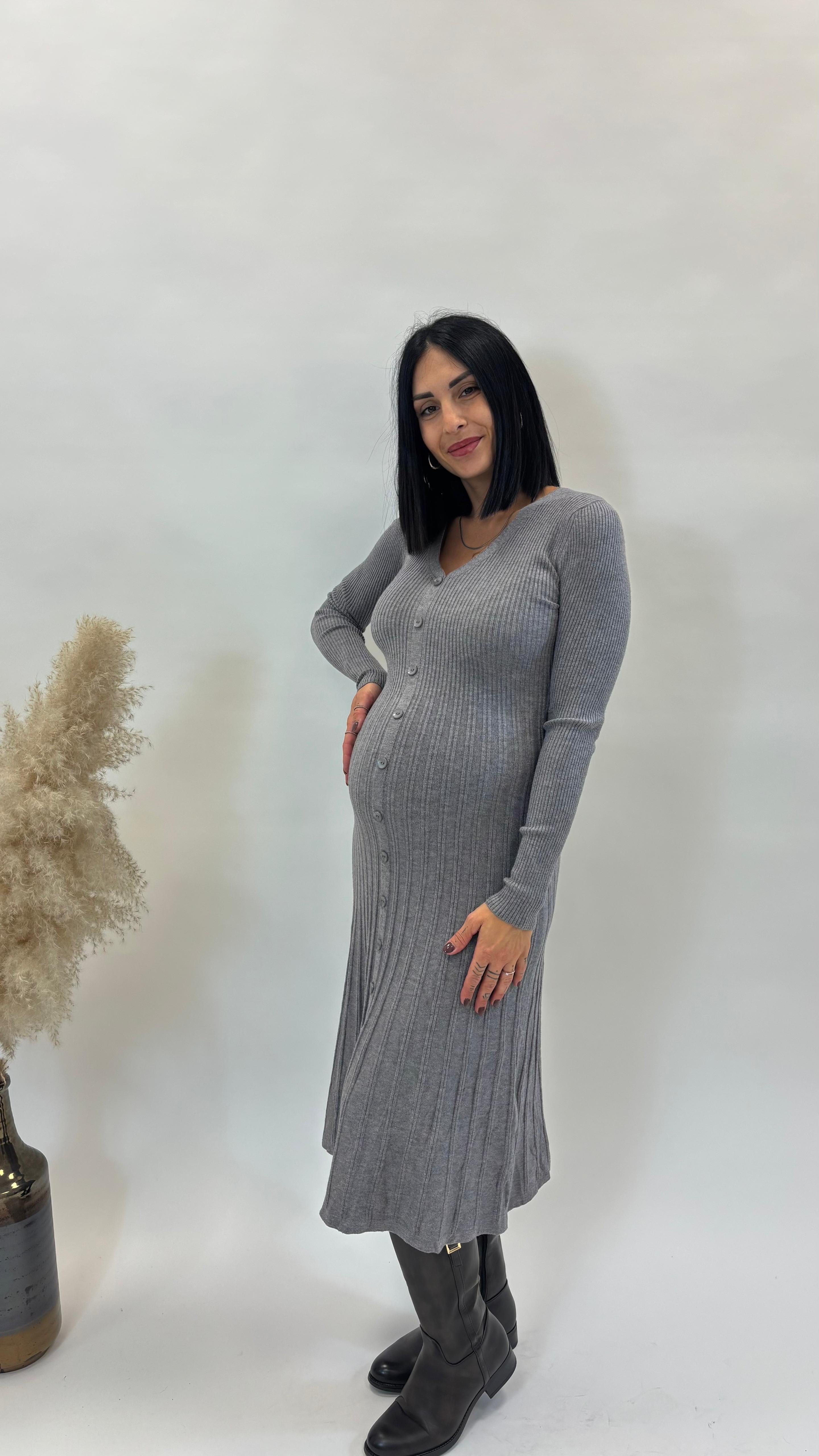 Abito Gala Grigio Perla