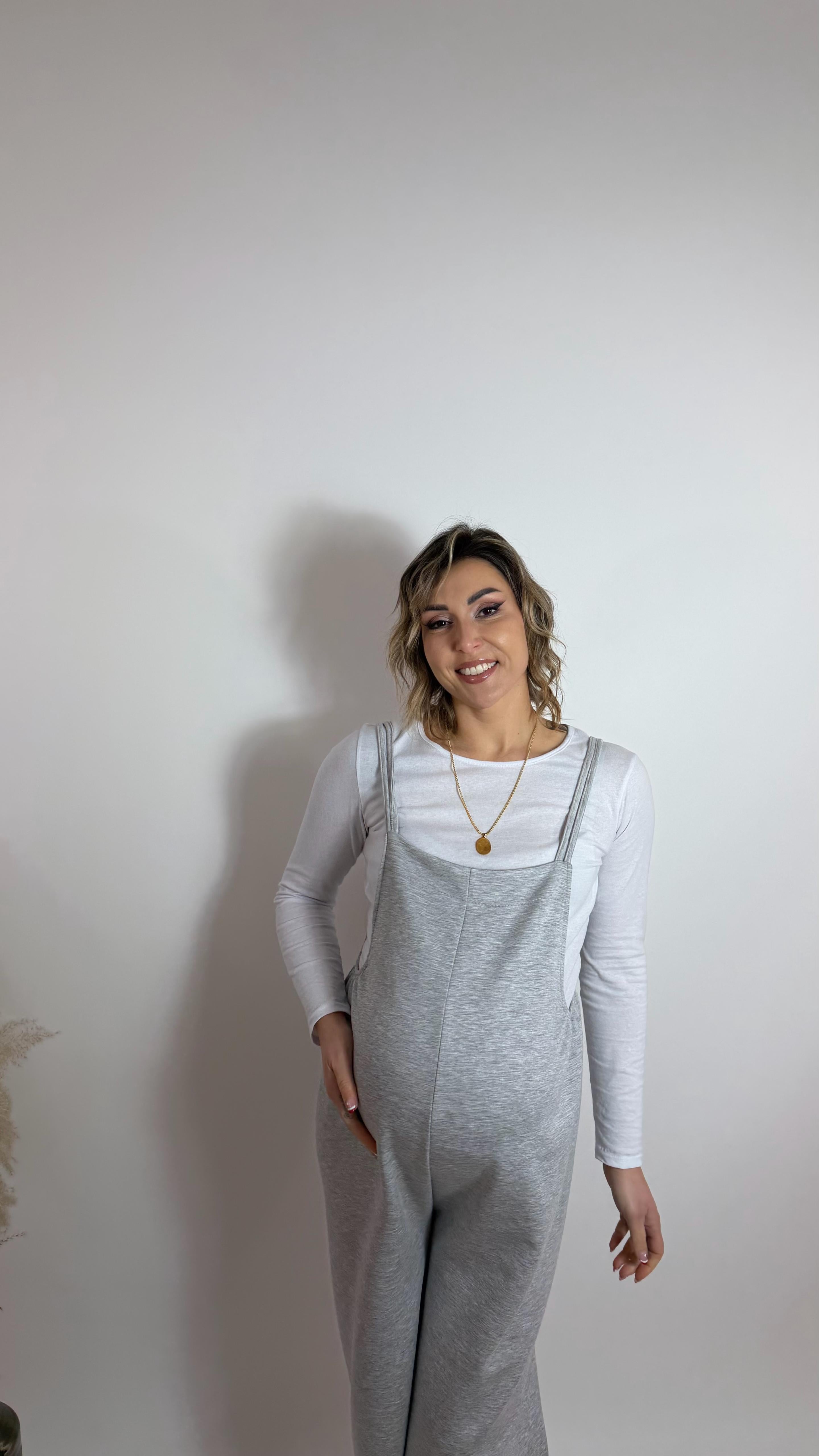 Salopette Comfy-Urban Grigio Perla