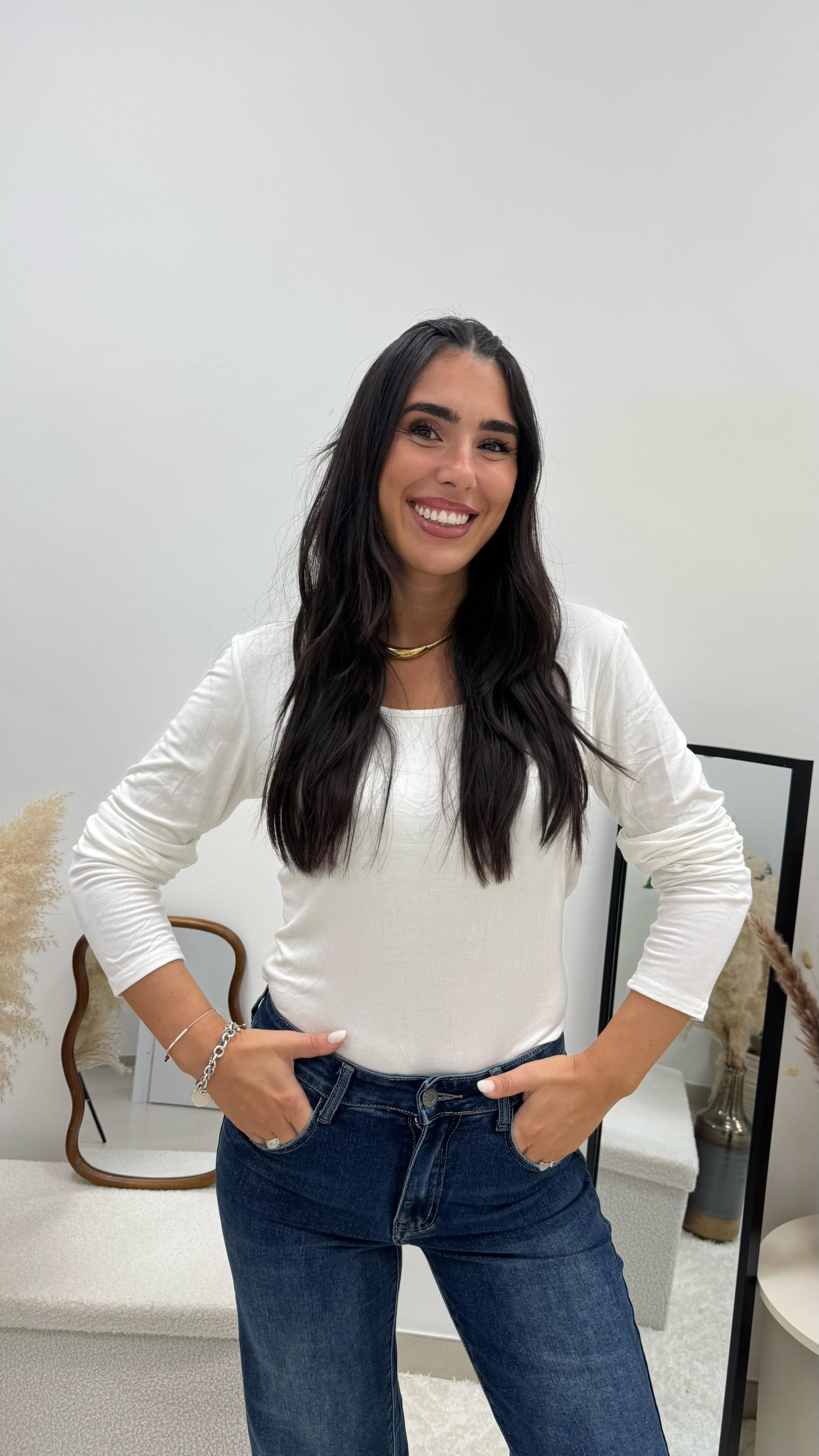 Maglia Basic Pile Interno Bianco