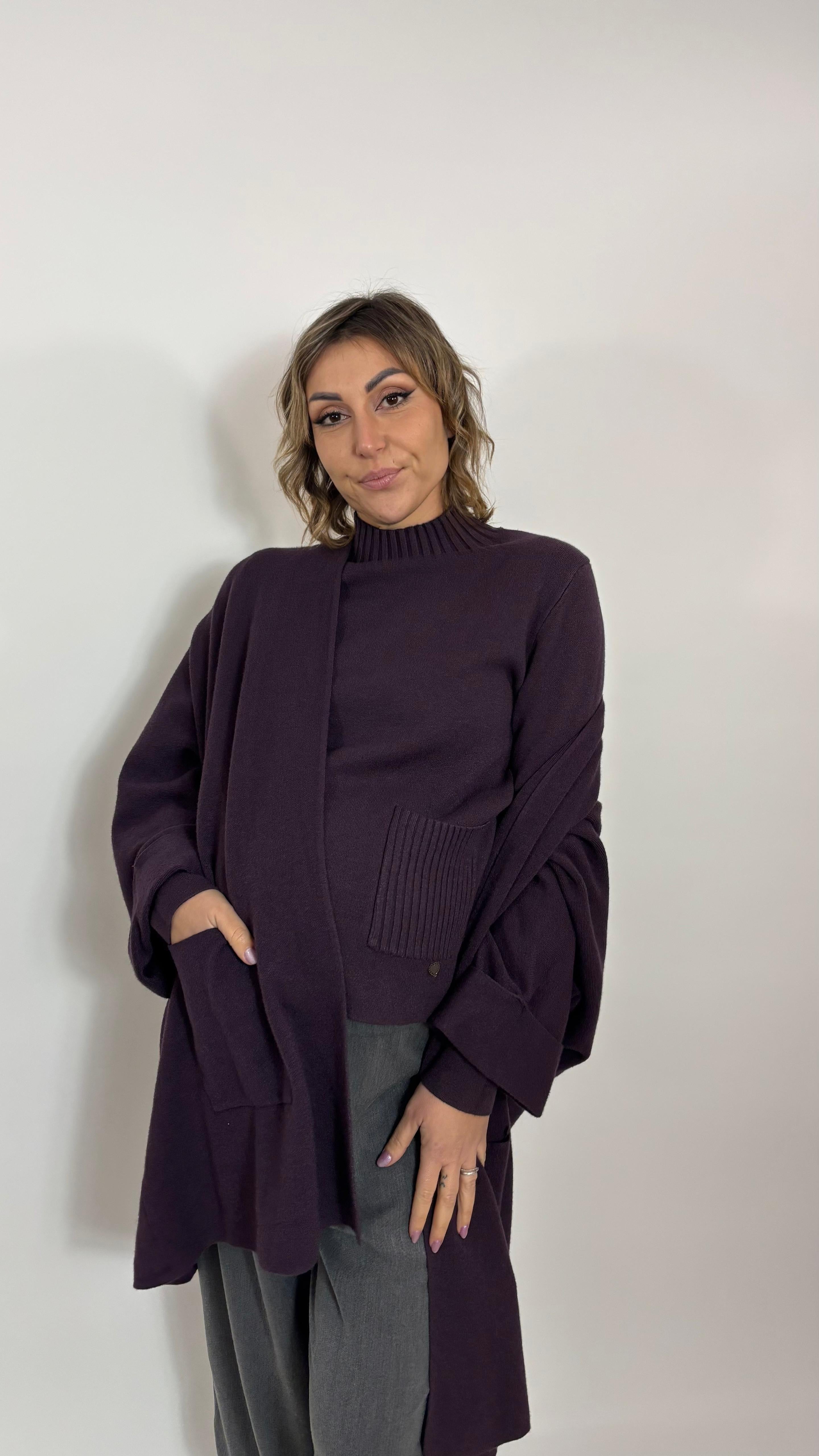 Pull Cozy Pocket Prugna