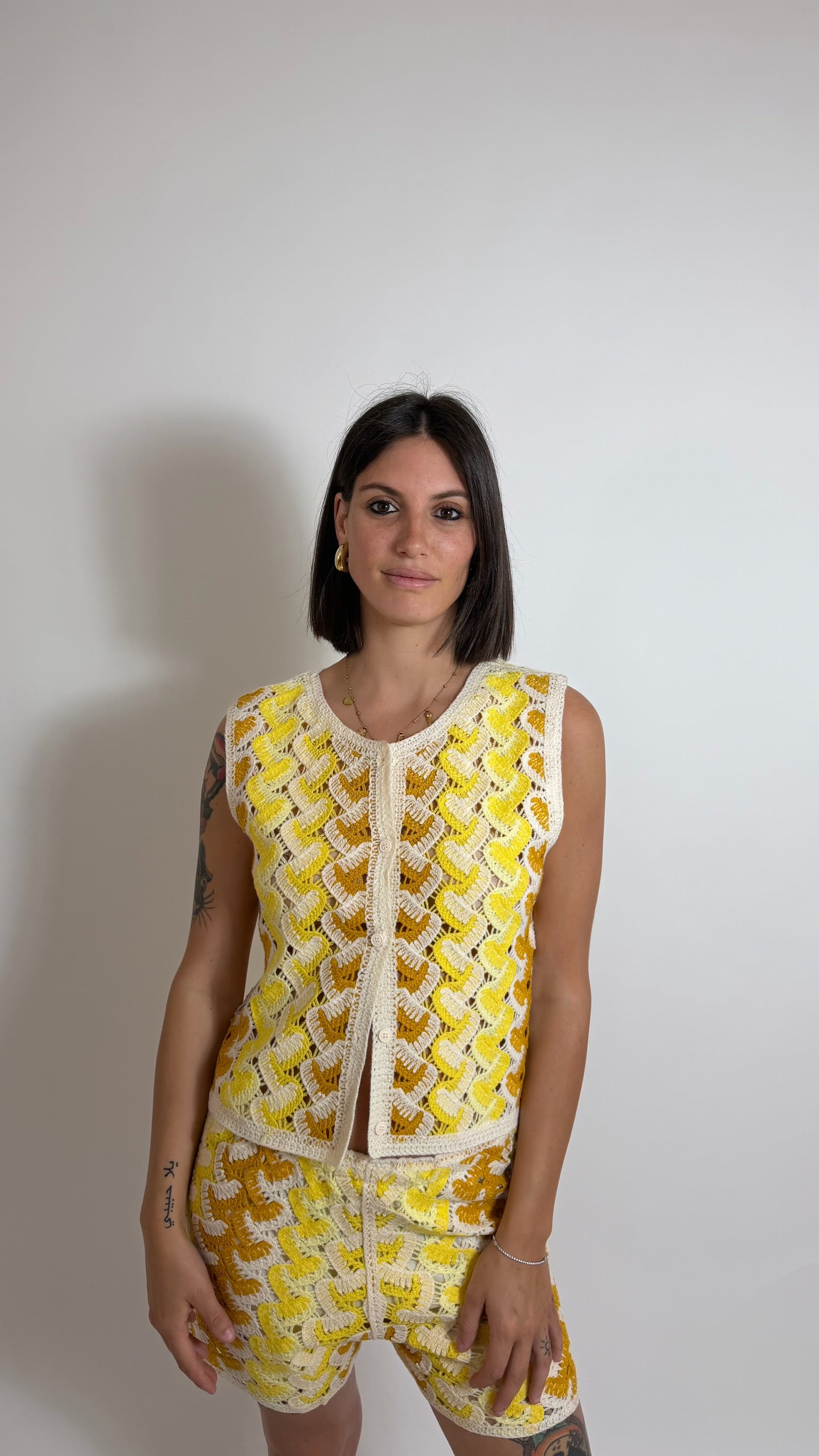 Set Crochet Rainbow Yellow