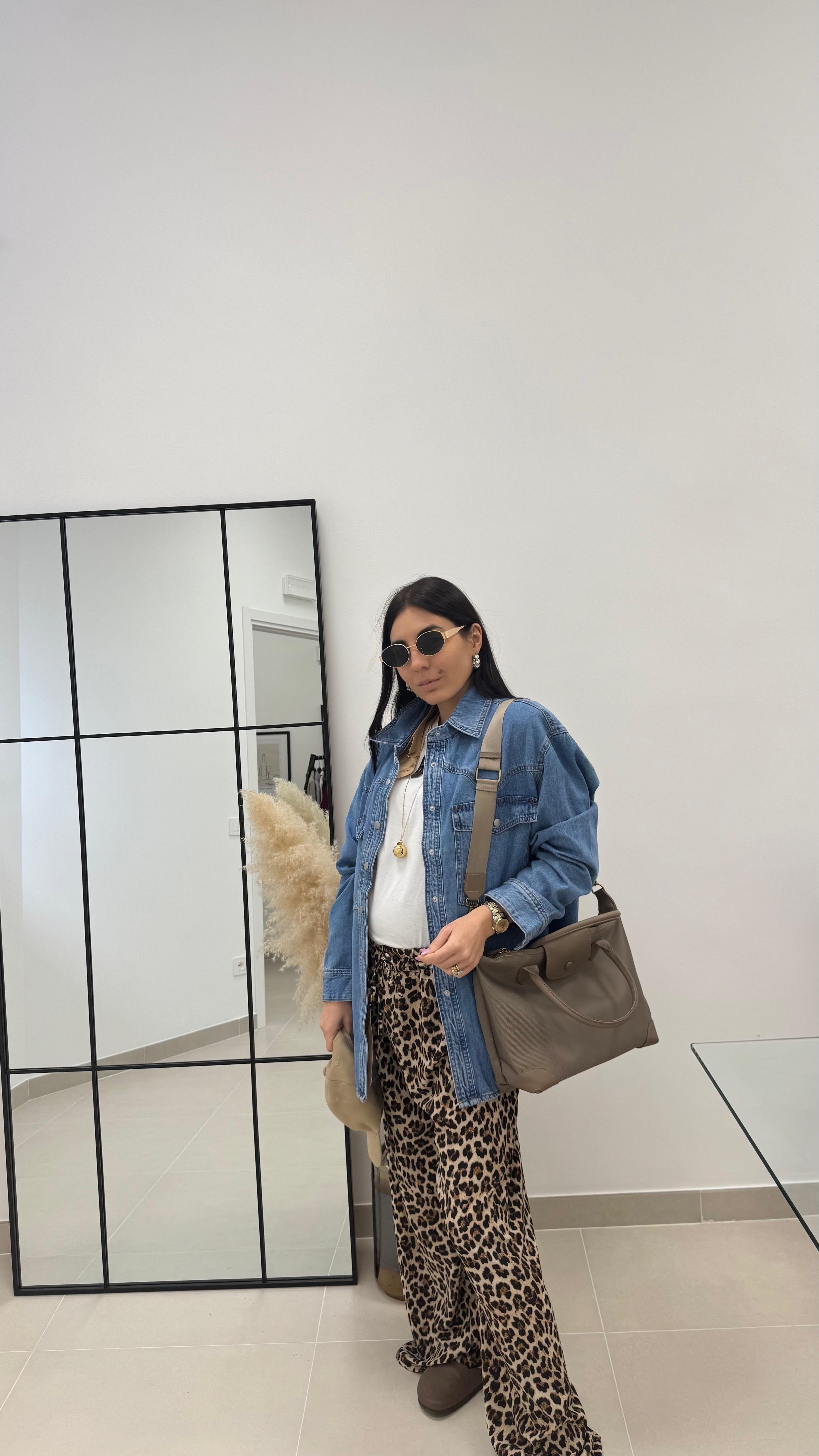 Pantalone Palazzo Best Seller Animalier Leopard