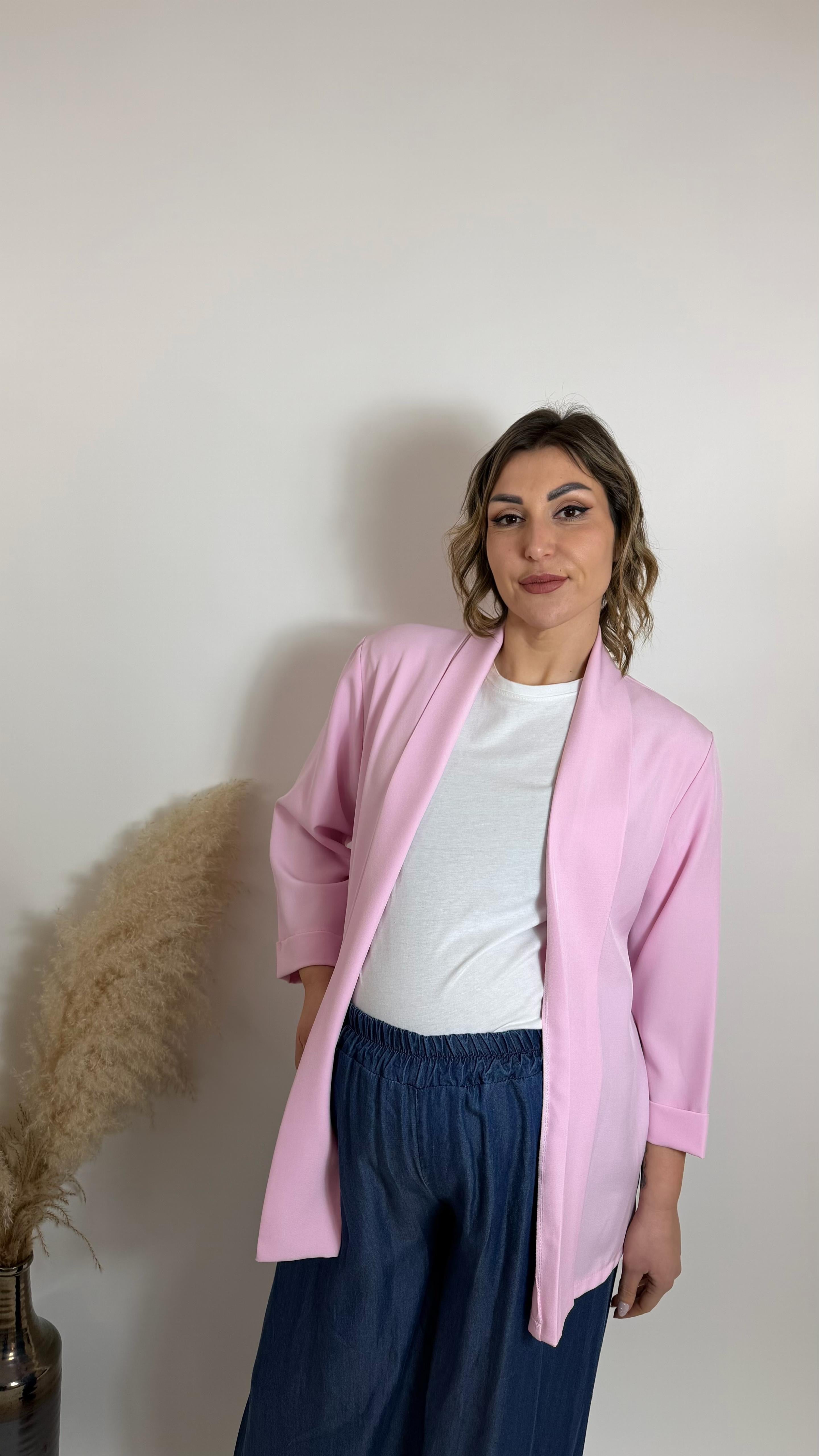 Kimono Manica Ampia Rosa