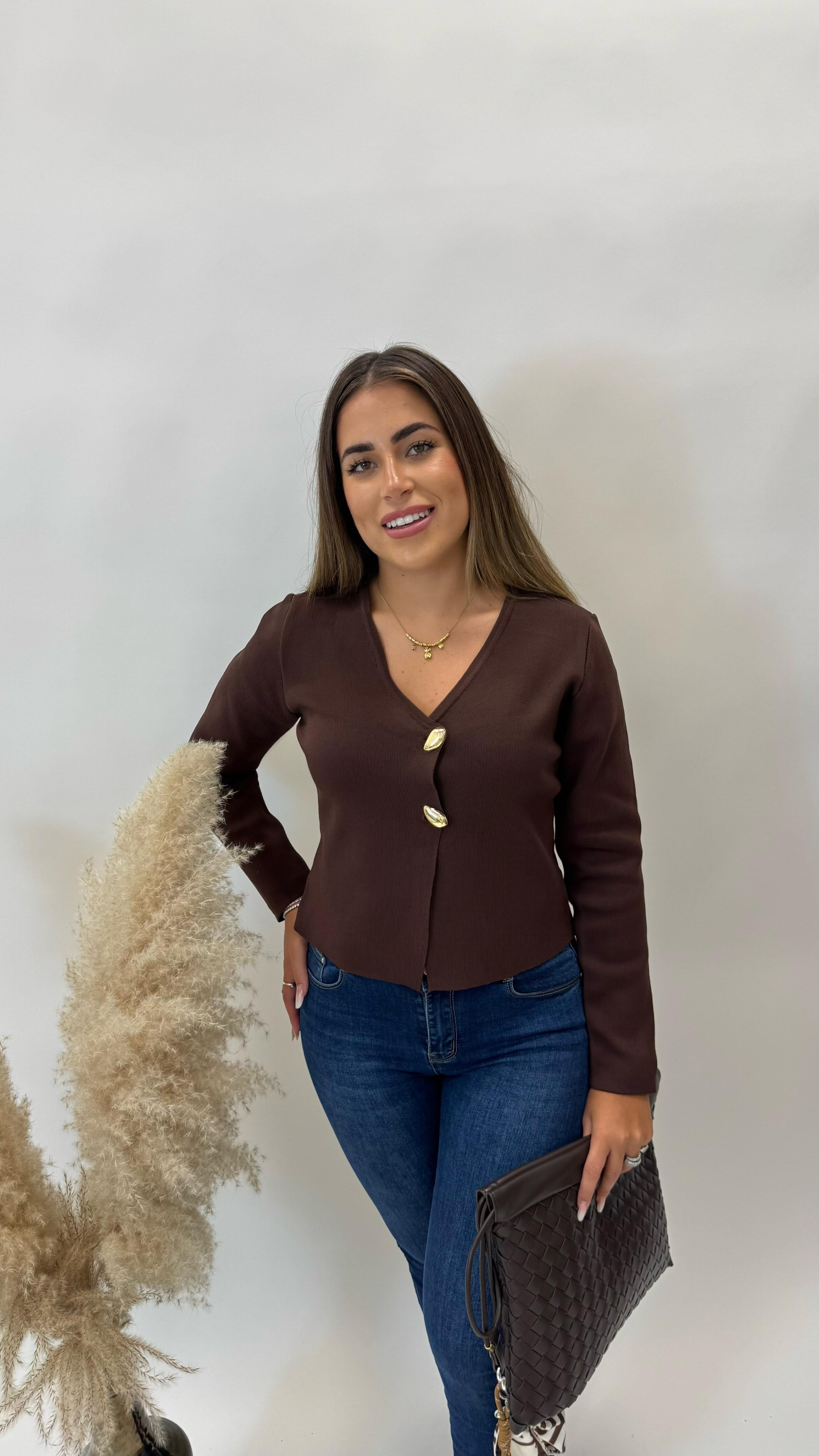 Pull Bottoni Bottega Choco