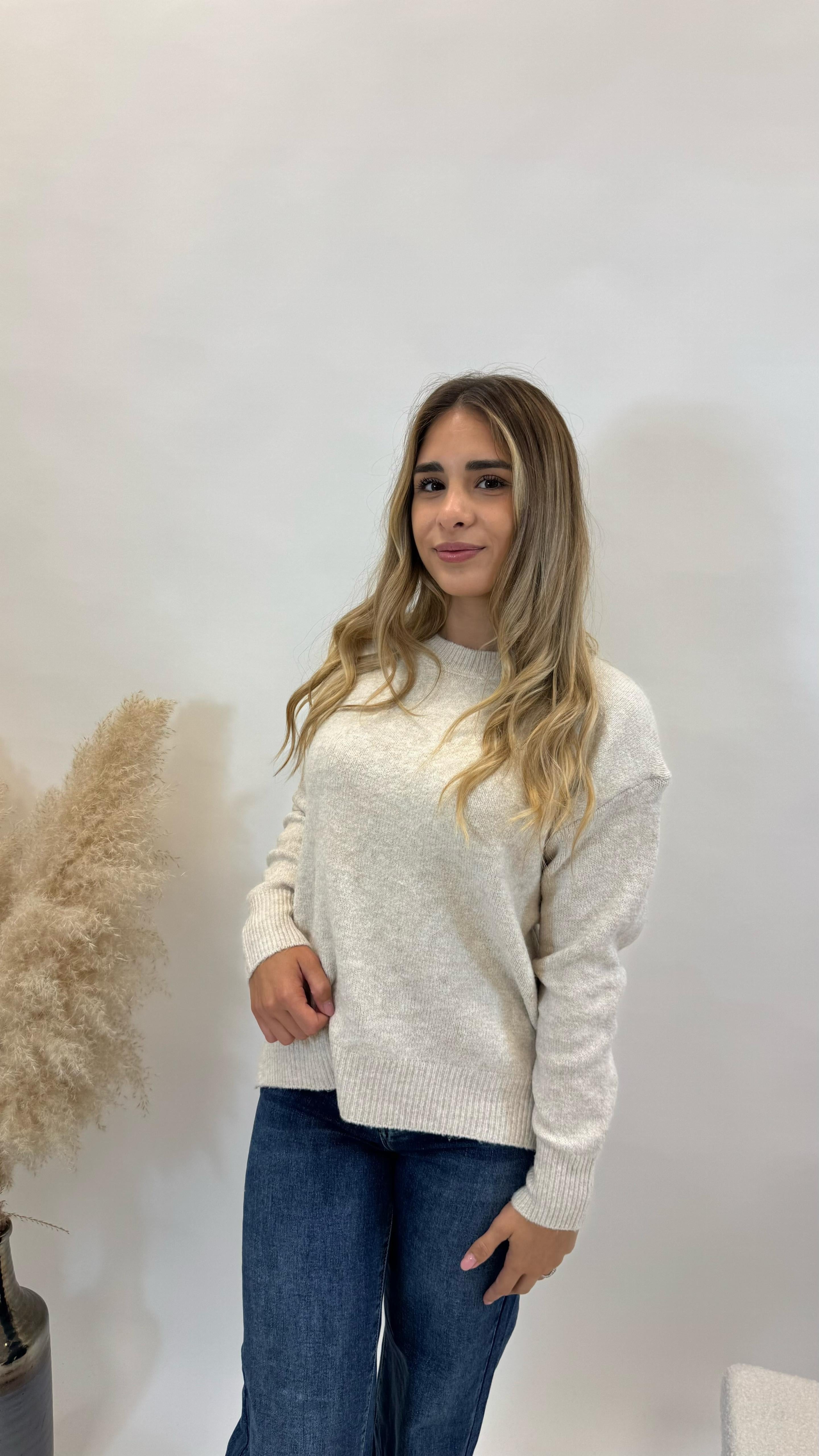 Pull Misto Mohair Ecru
