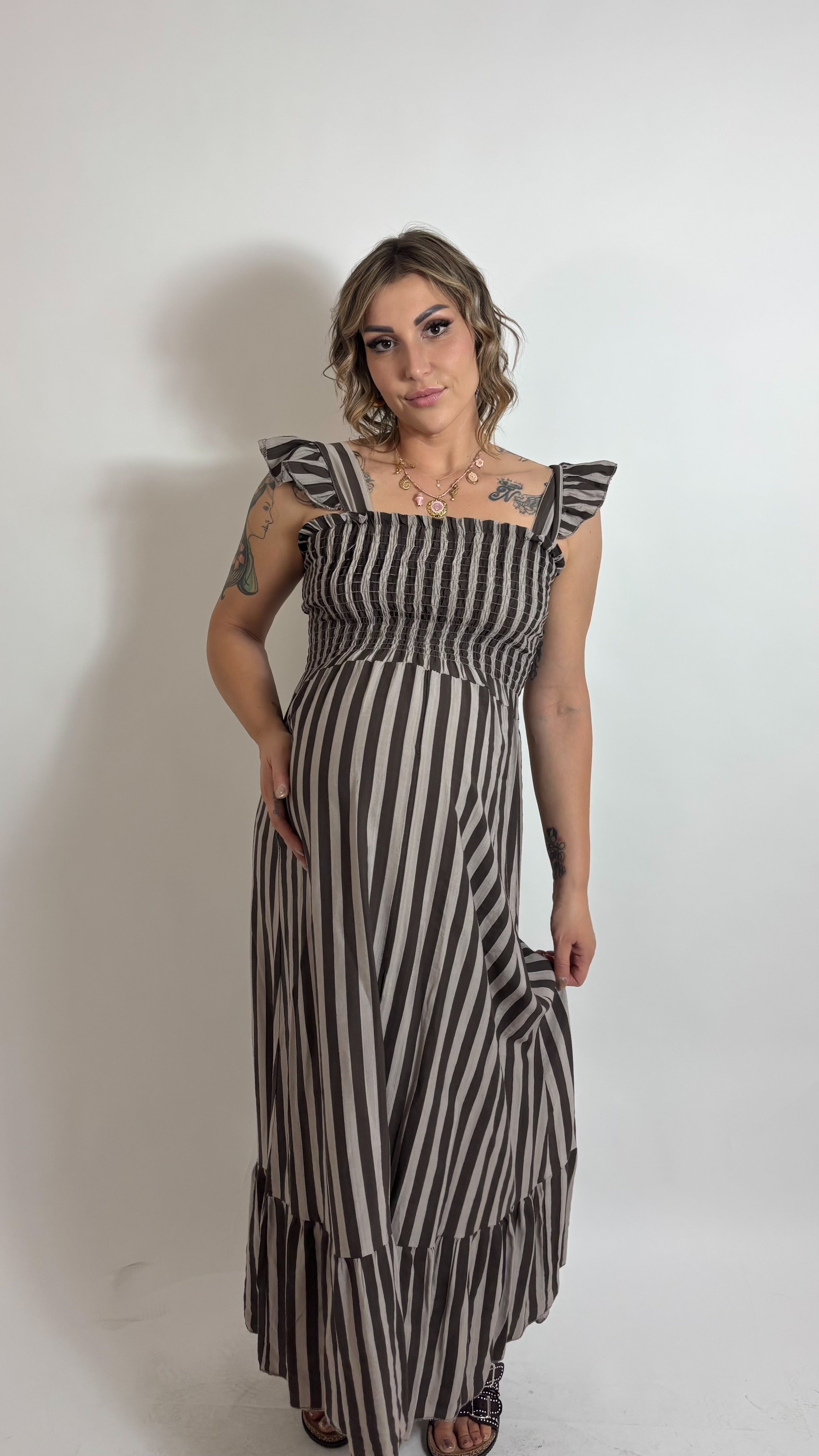 Abito Love Stripe