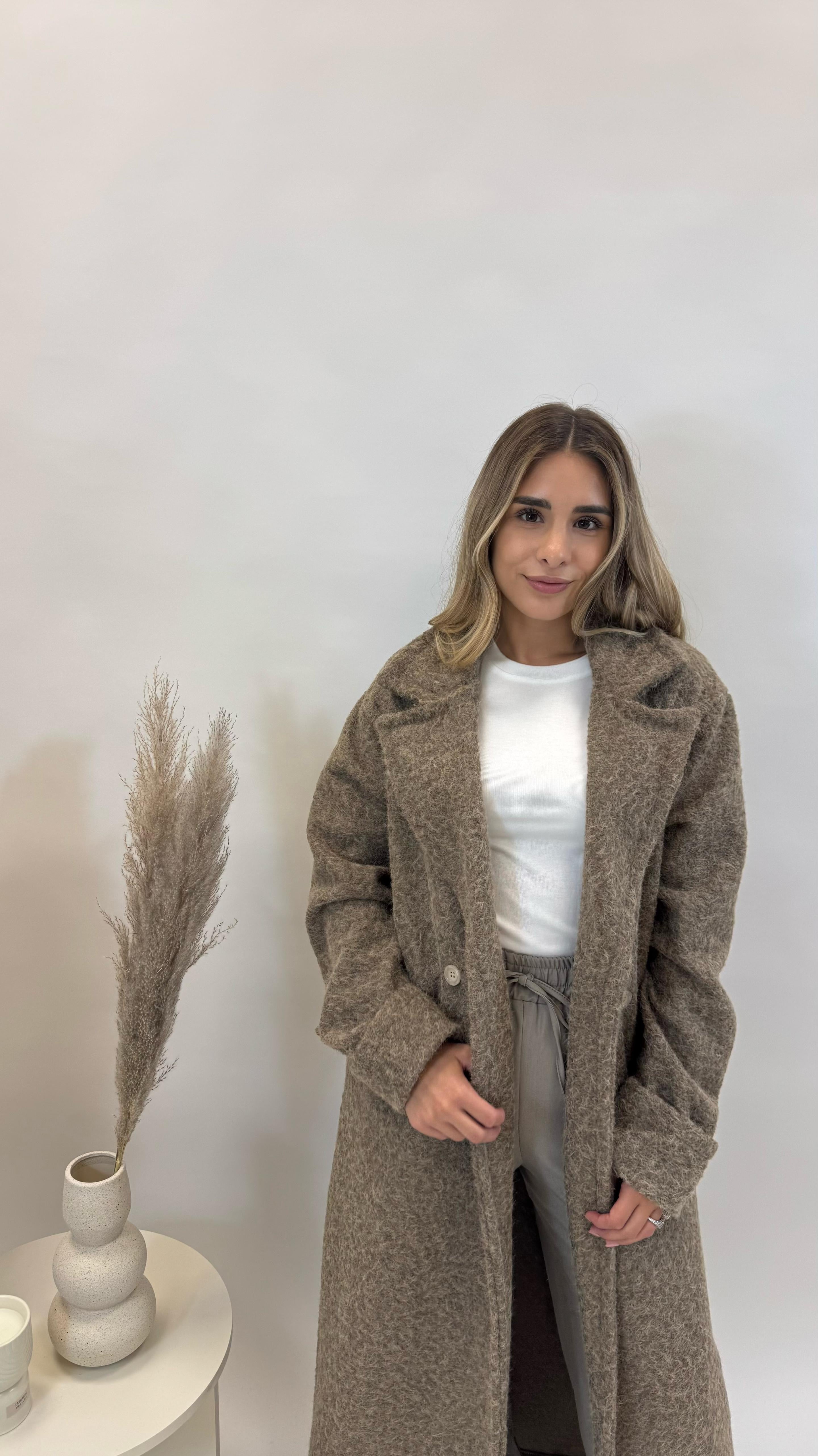 Cappotto Simil Teddy Tortora