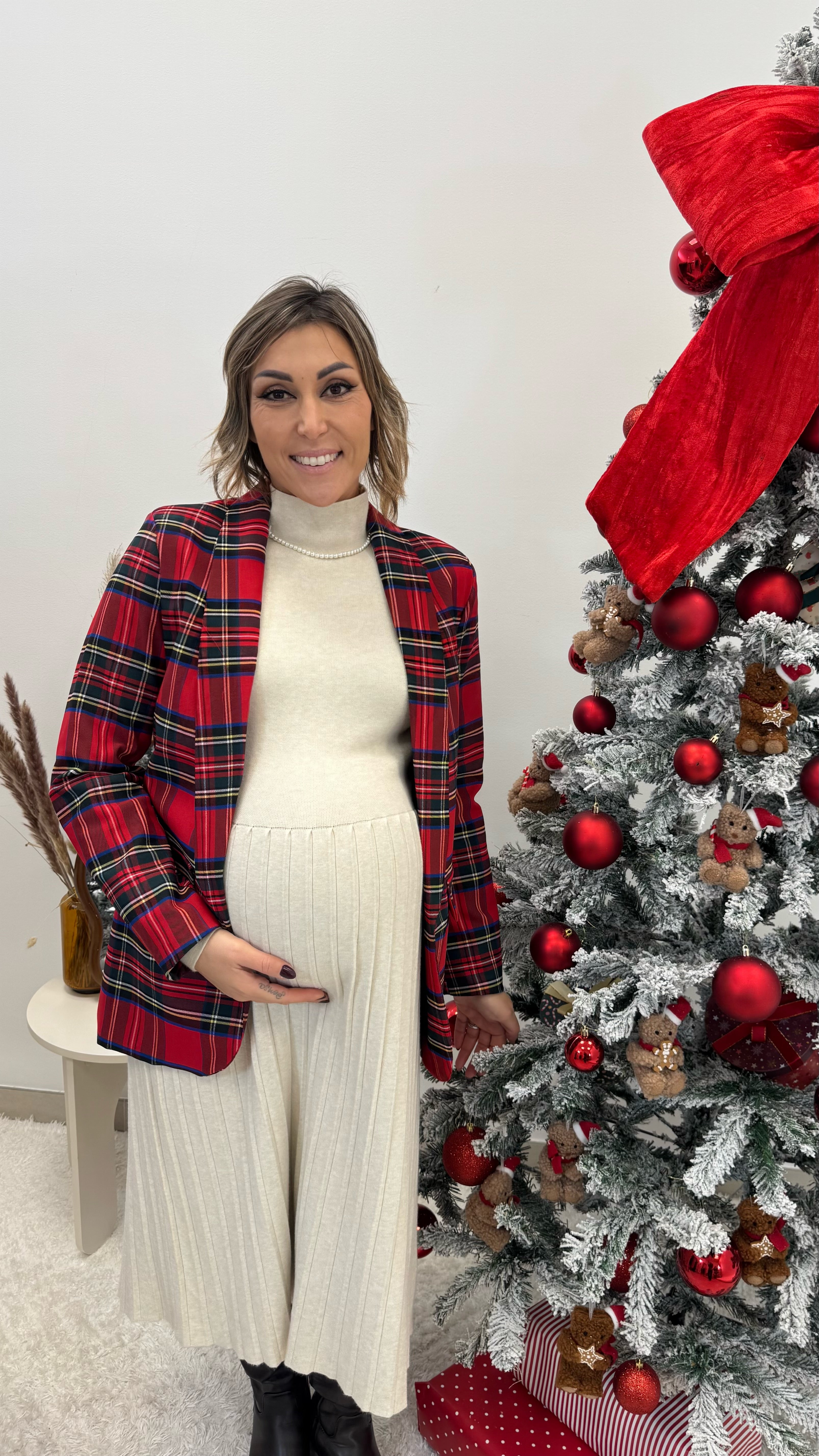 🎄Giacca Tartan Rossa