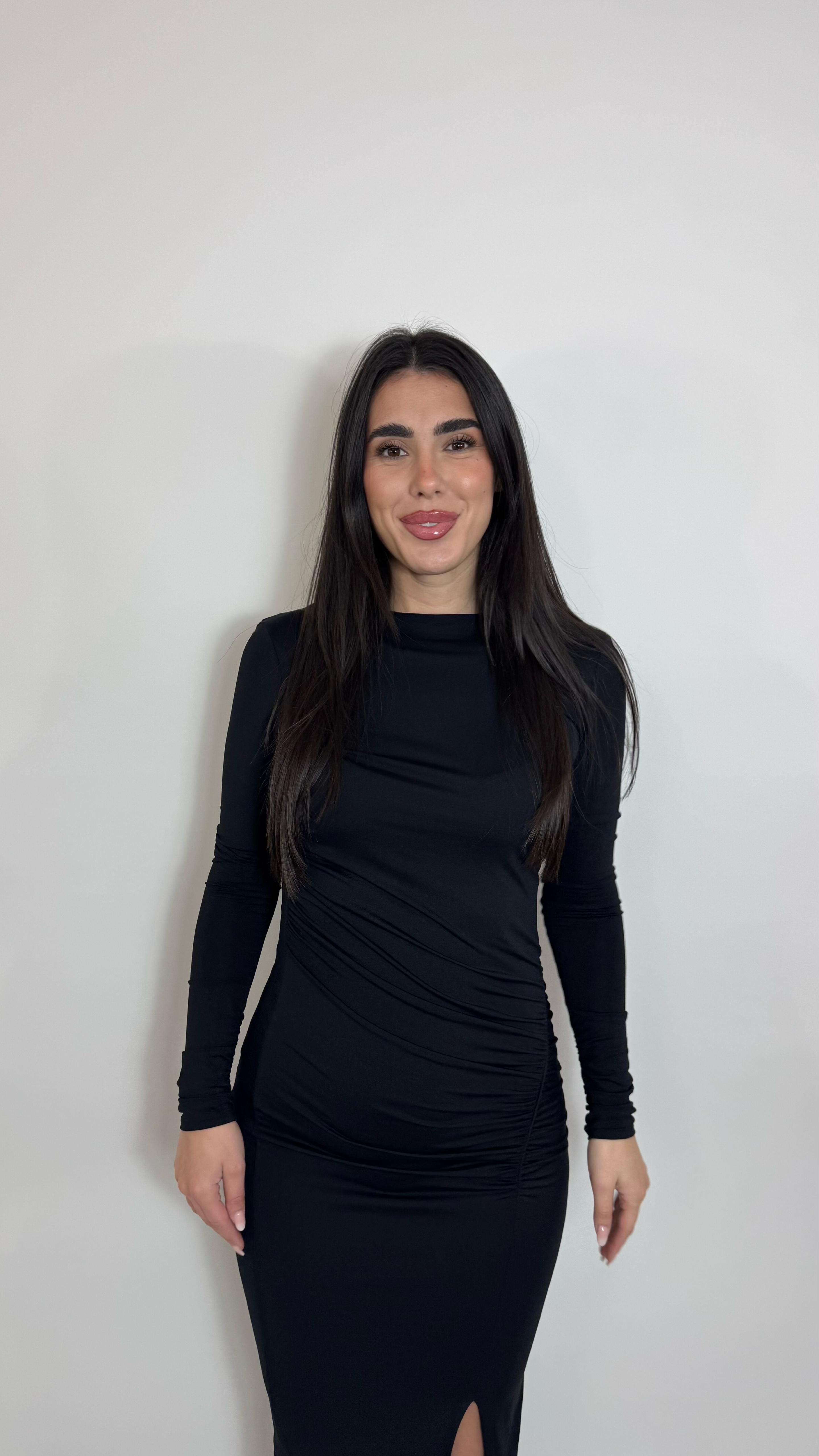 🥂Abito Draped Back Nero