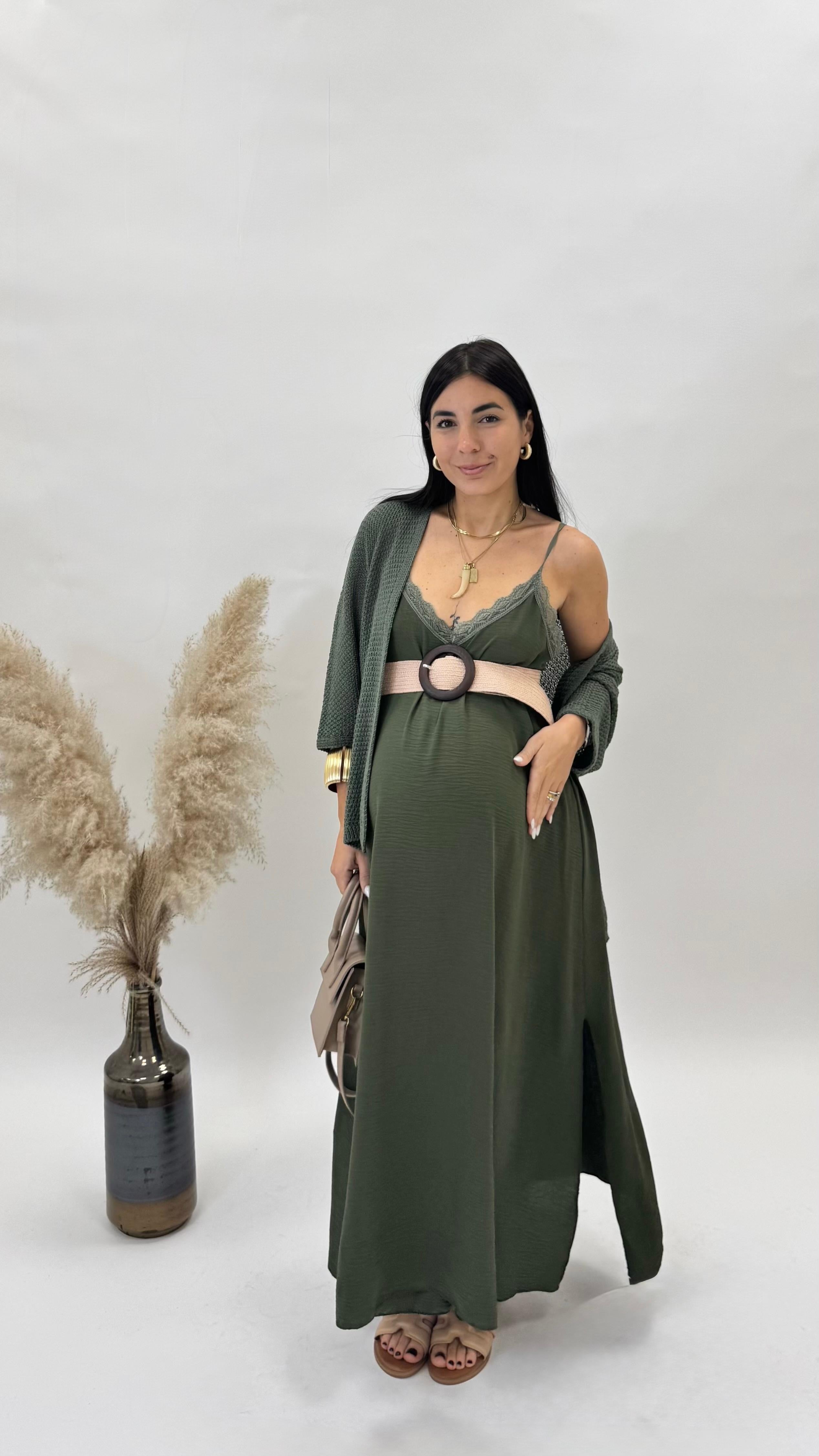 Slip Dress Verde Utility