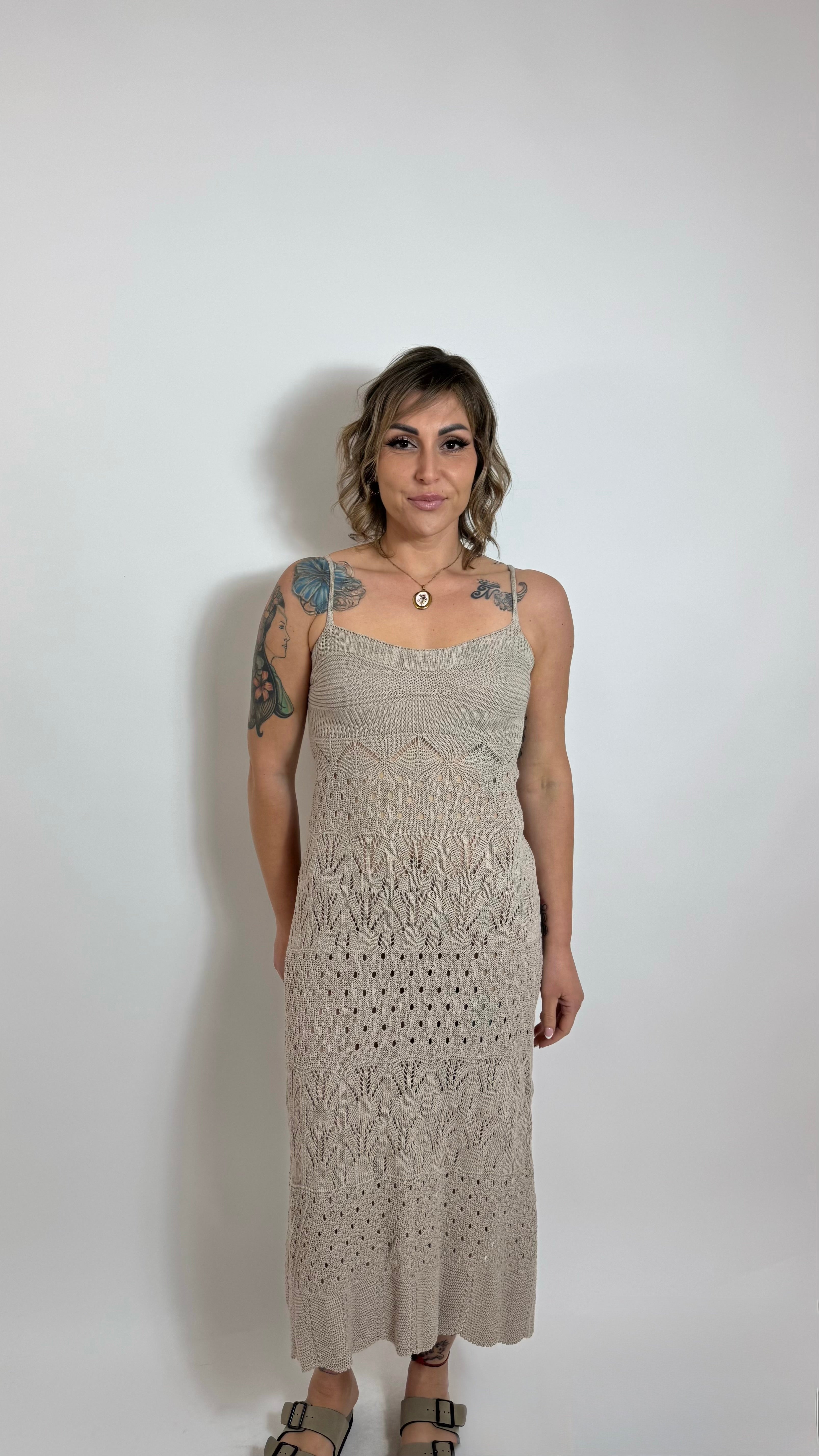 Abito Panarea Crochet Minimal Nude