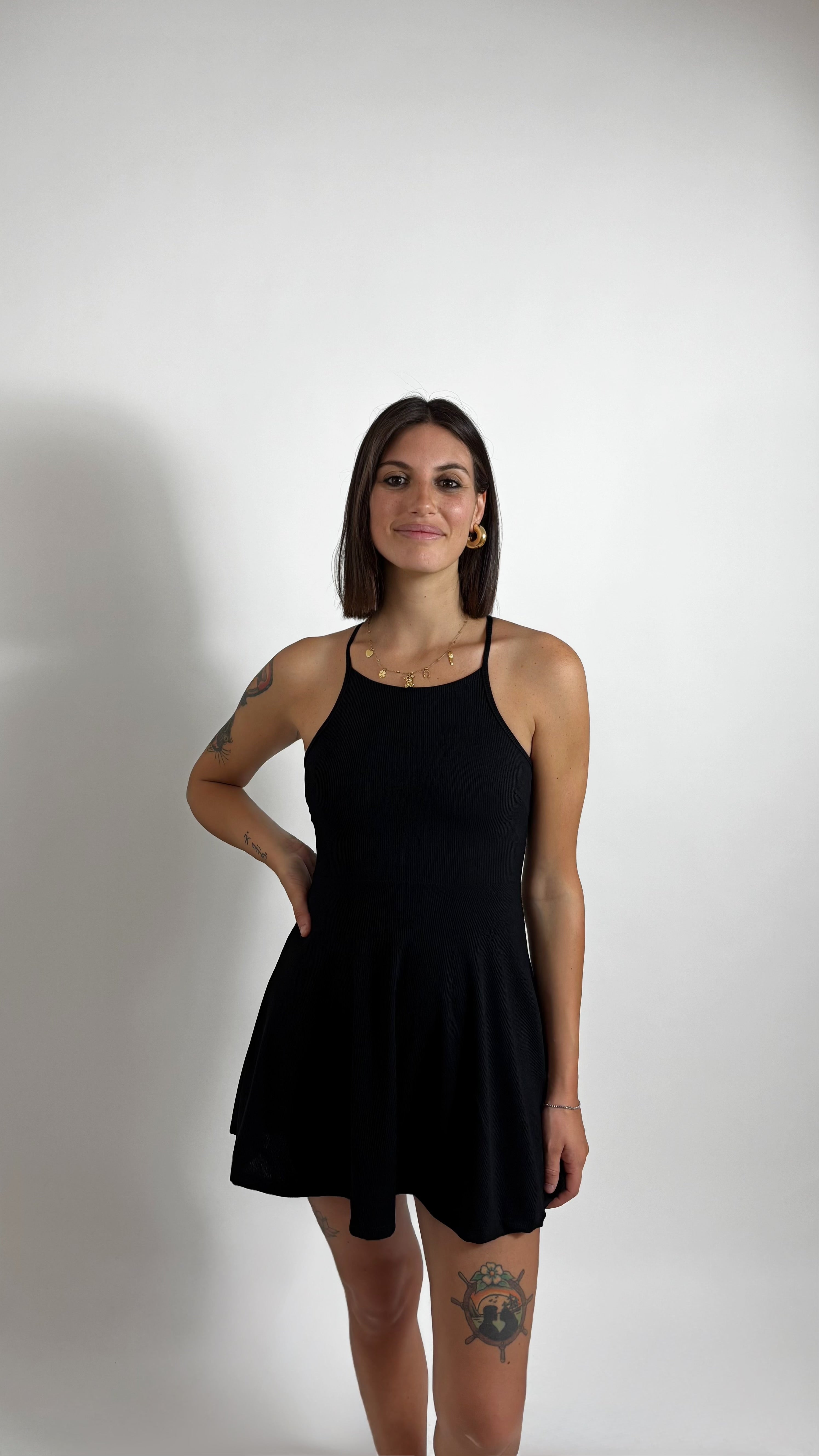 Minidress Ribbed Ruota Nero