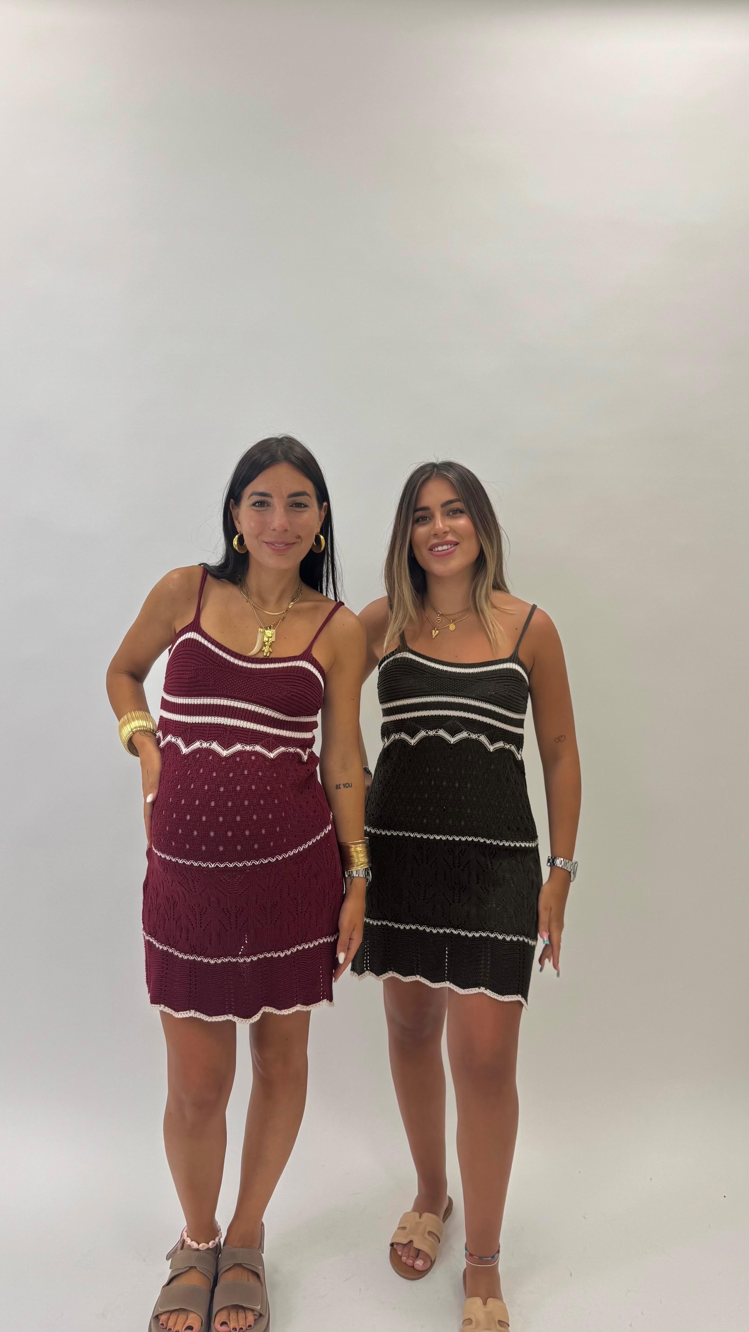 Minidress Panarea Crochet Rosso India