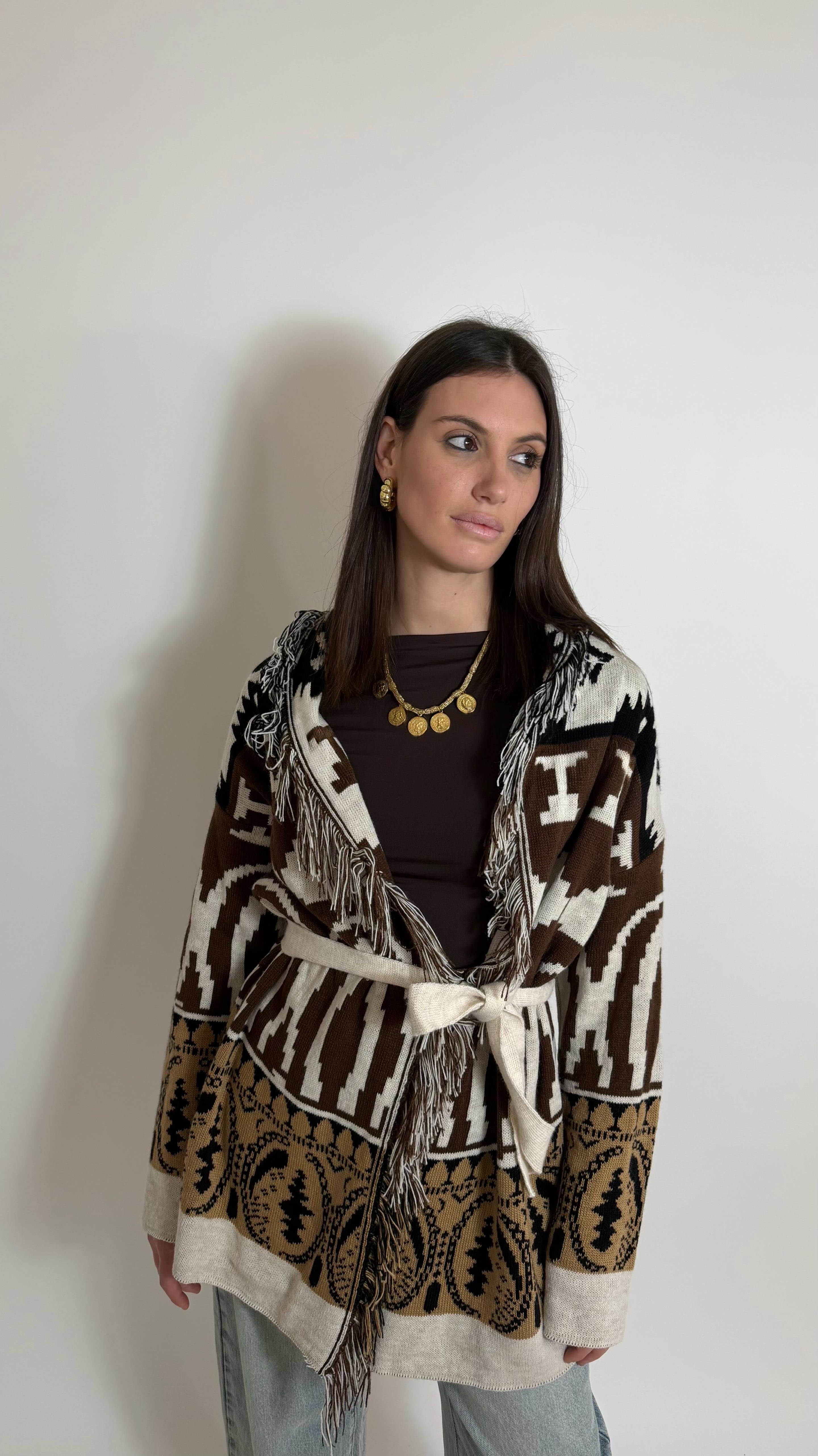 Cardigan Etnico Geometrico