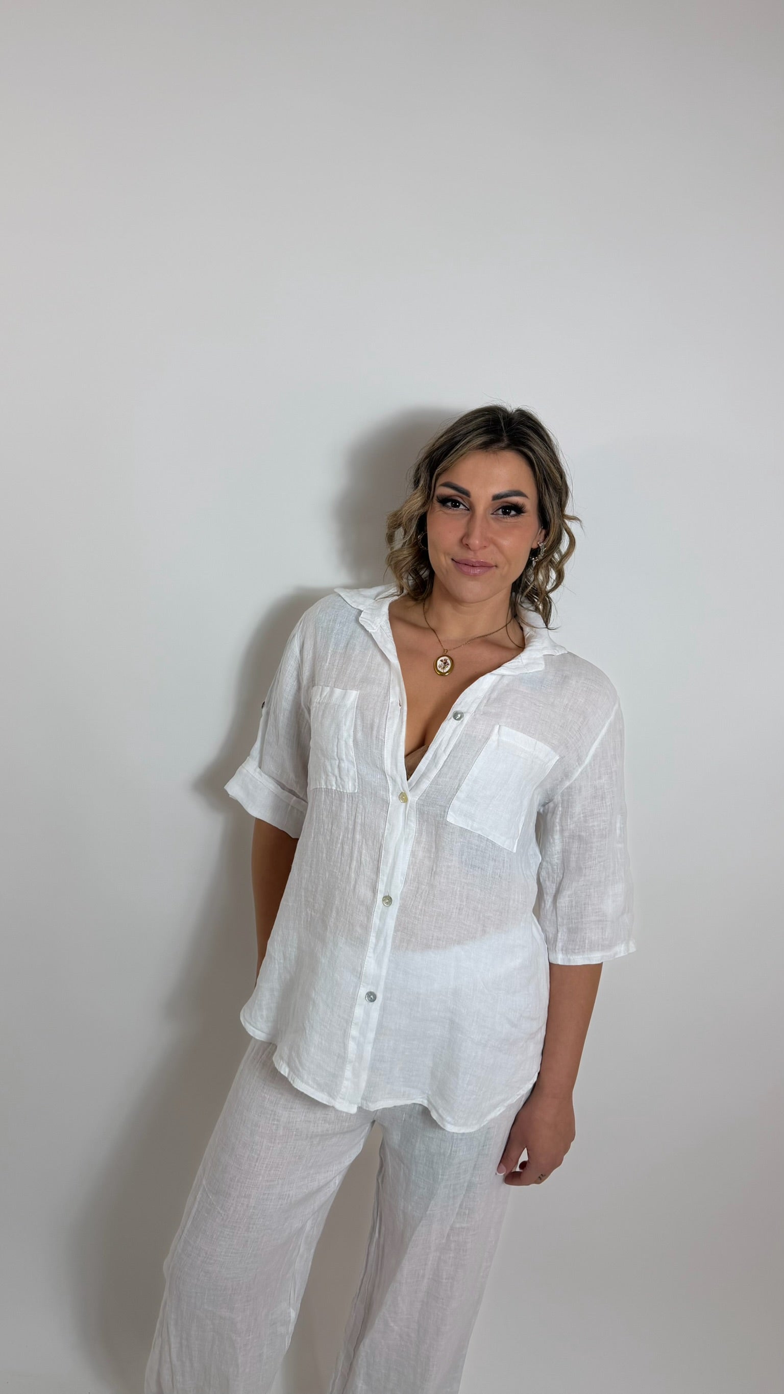 Camicia Lino Bianca