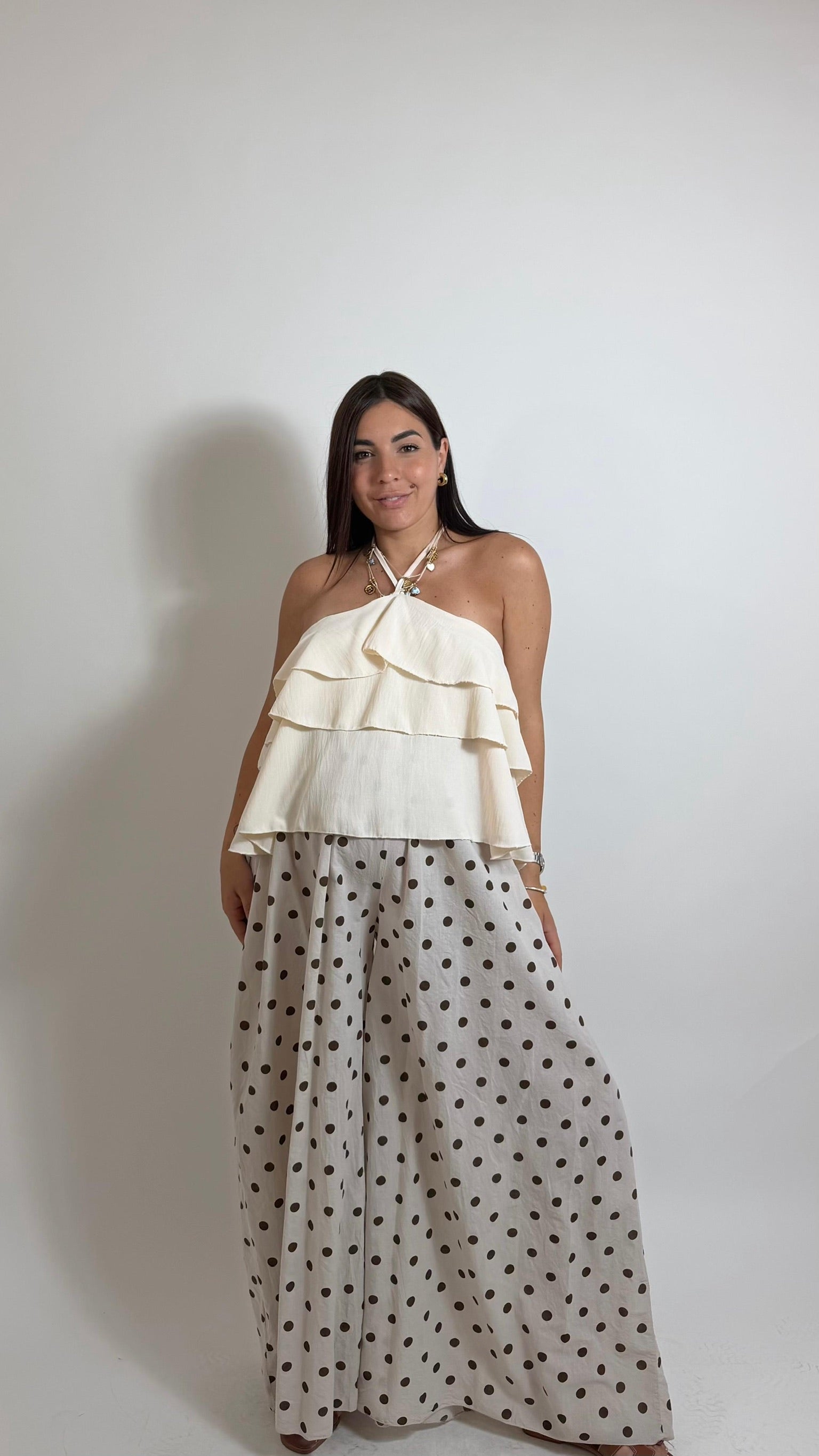 Pantalone Pois Ecru