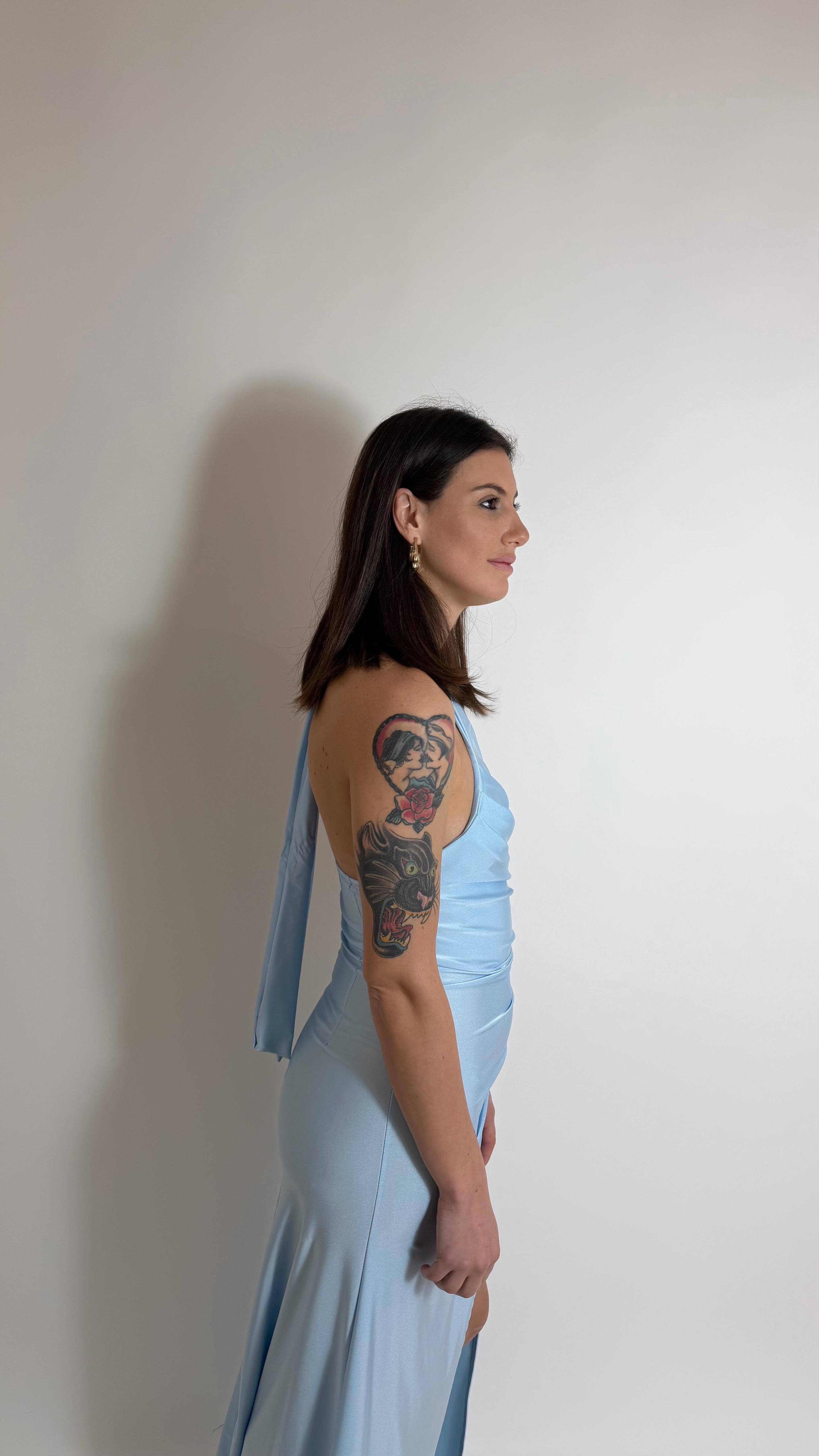 Abito Halter - Celeste